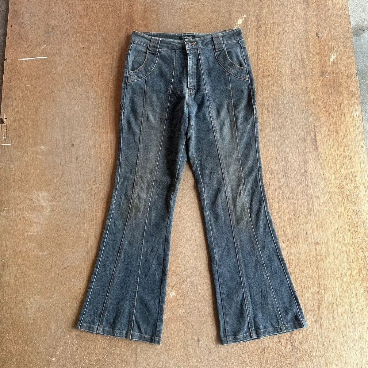Japanese Brand FLARE/BOOTCUT🔥FULLHEART Jean JapaneseBrand Double Bone Pant Size 29" - 1 Thumbnail