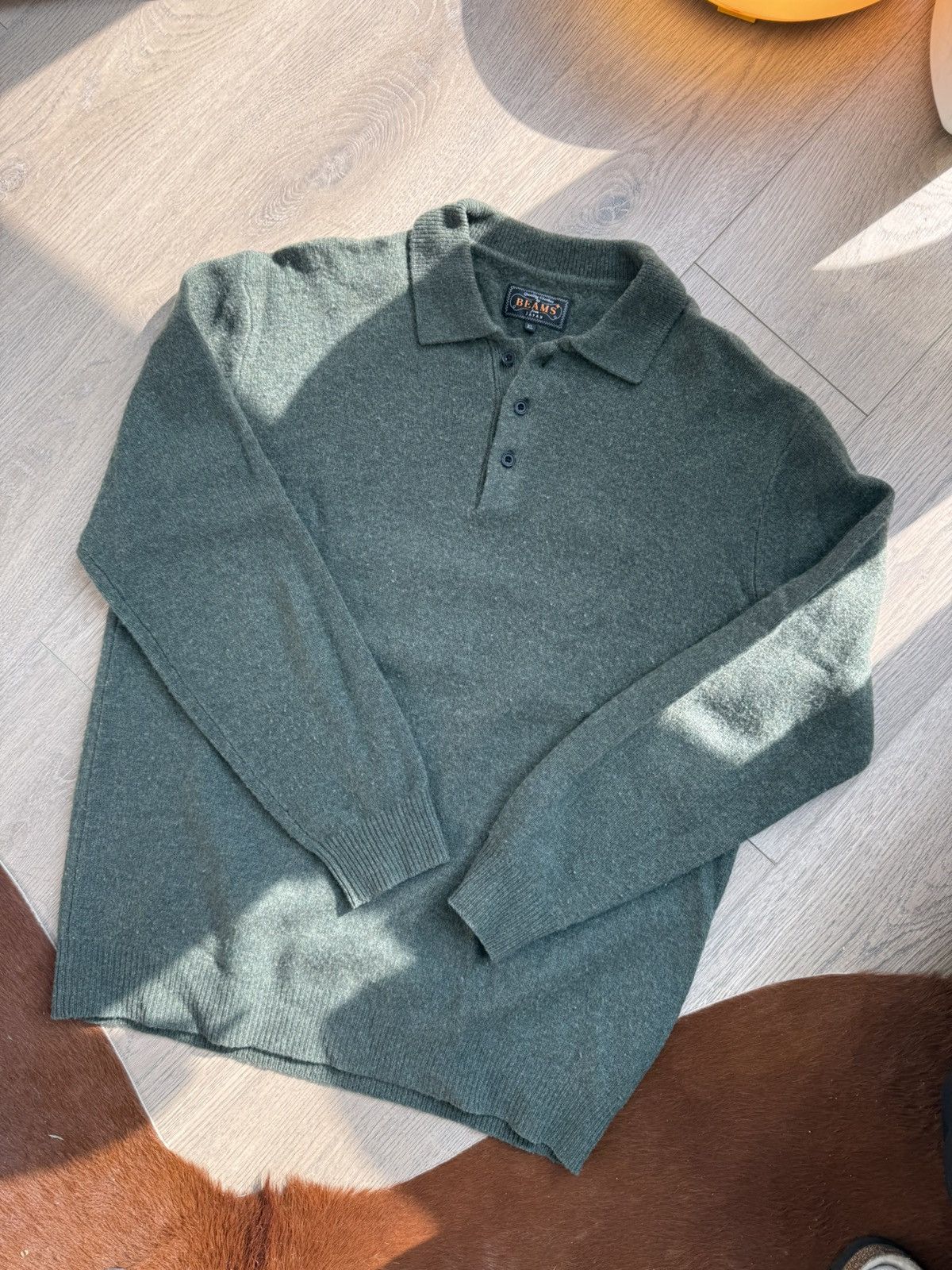 Beams Plus Beams LS Wool Polo Size US XL / EU 56 / 4 - 2 Thumbnail