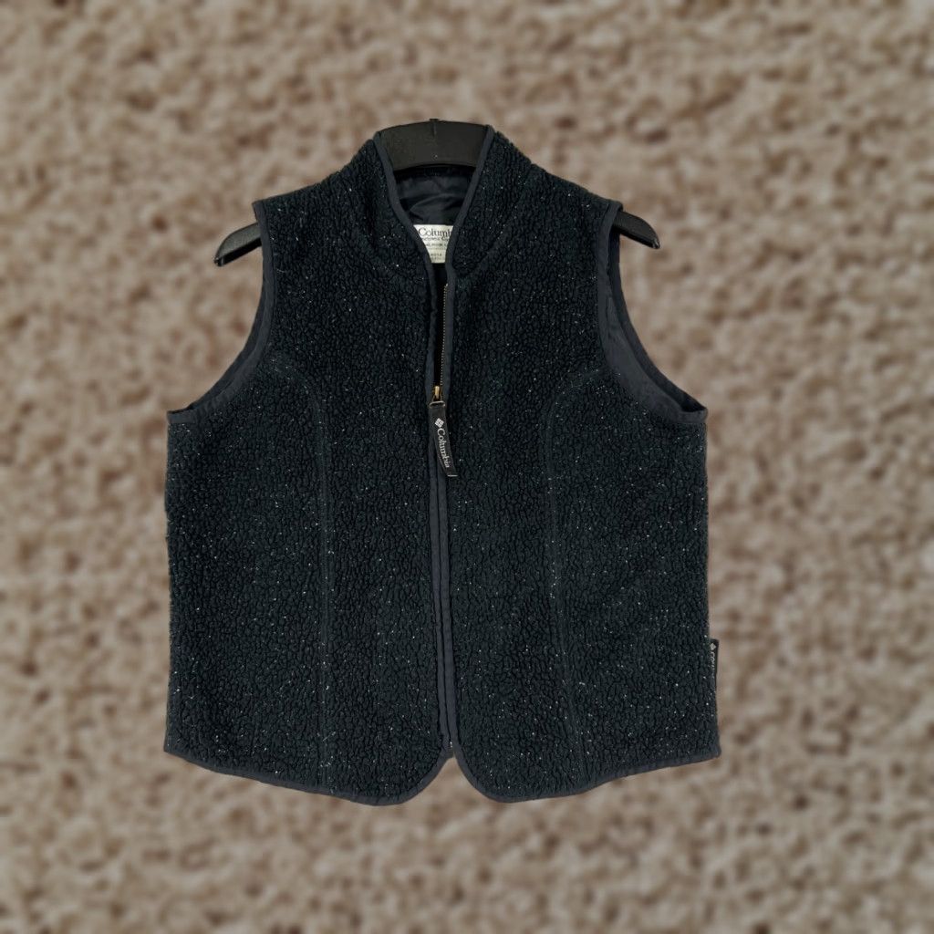 Vintage VINTAGE Columbia Vest Womens Small Black Full Zip Acrylic Blend Fleece Made USA Size S / US 4 / IT 40 - 1 Thumbnail