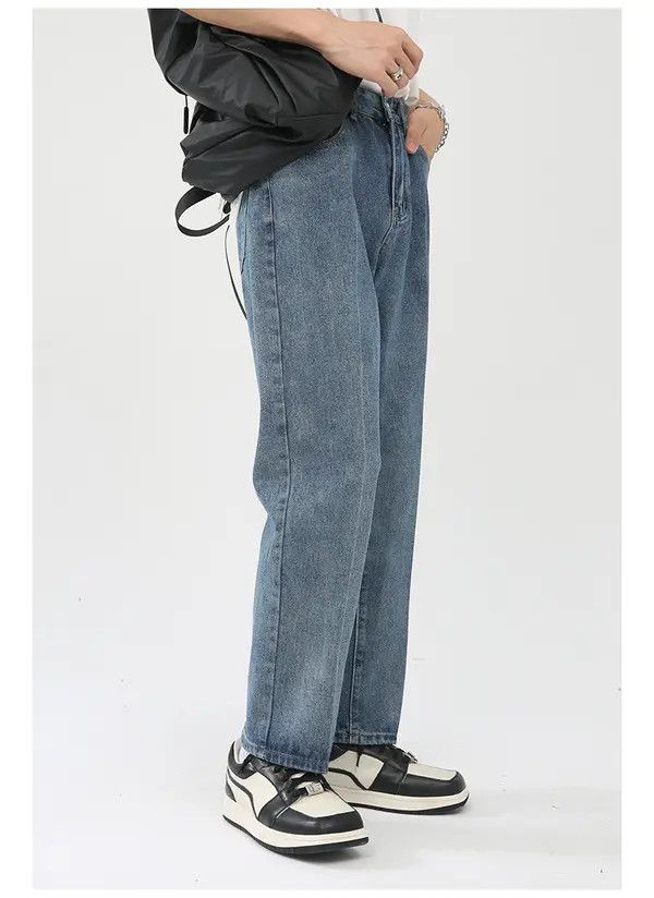 Japanese Brand Haseki x Kase Men's blue vintage loose straight casual jeans Size US 32 / EU 48 - 6 Thumbnail