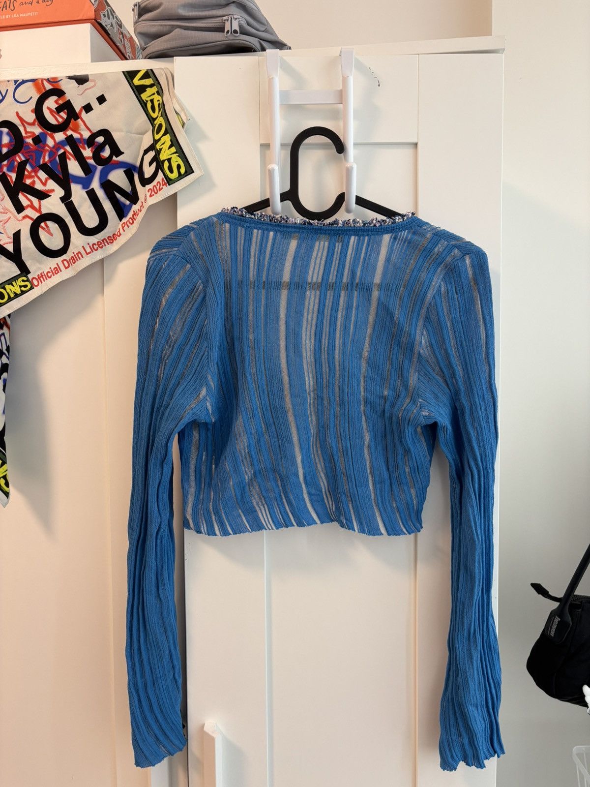 Andersson Bell Anderson Bell Blue Stripe Chic Crop Top Size S / US 4 / IT 40 - 2 Thumbnail