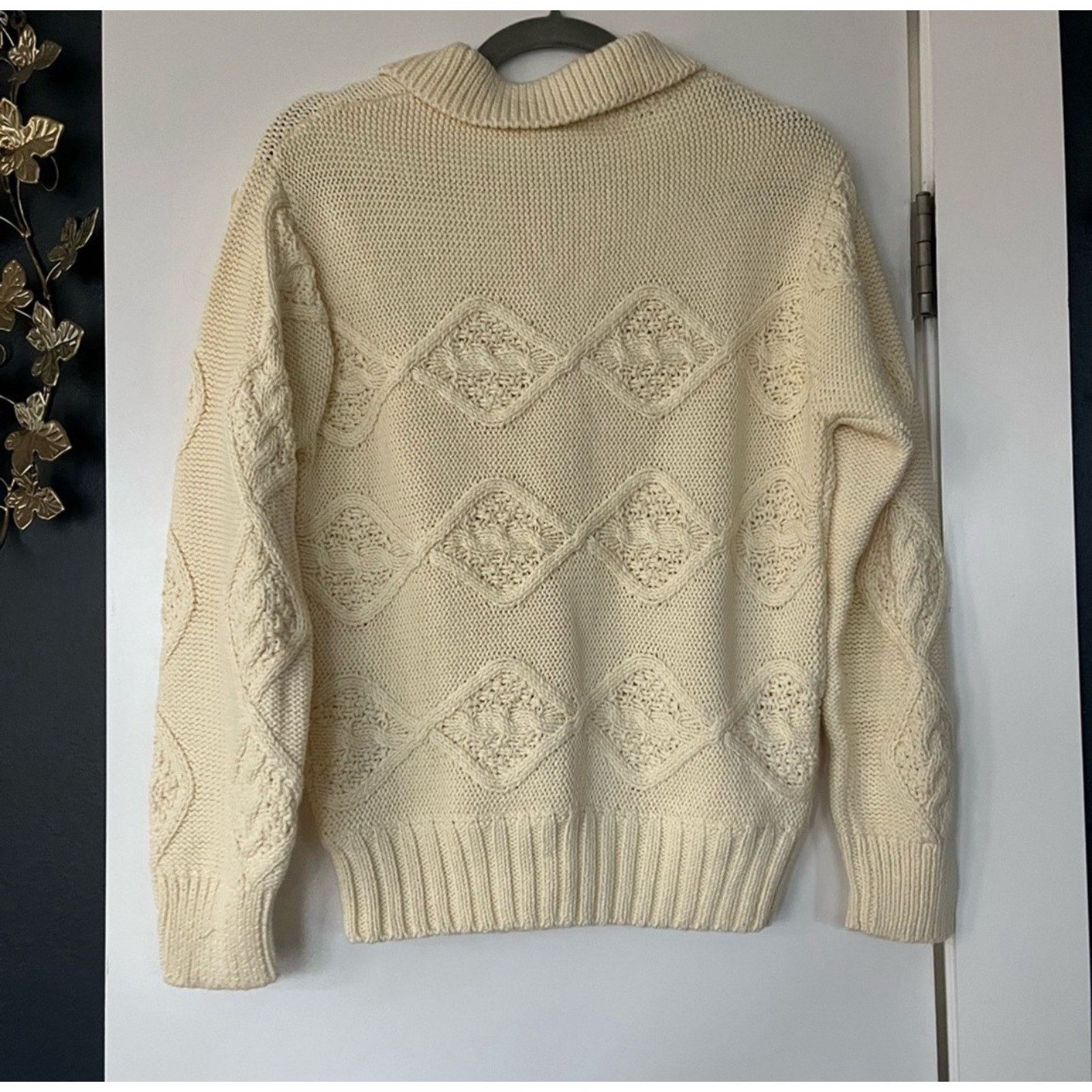 Ciao Lucia Ciao Lucia Cream Cableknit Henley Collar Sweater Cotton XS Size XS / US 0-2 / IT 36-38 - 6 Thumbnail