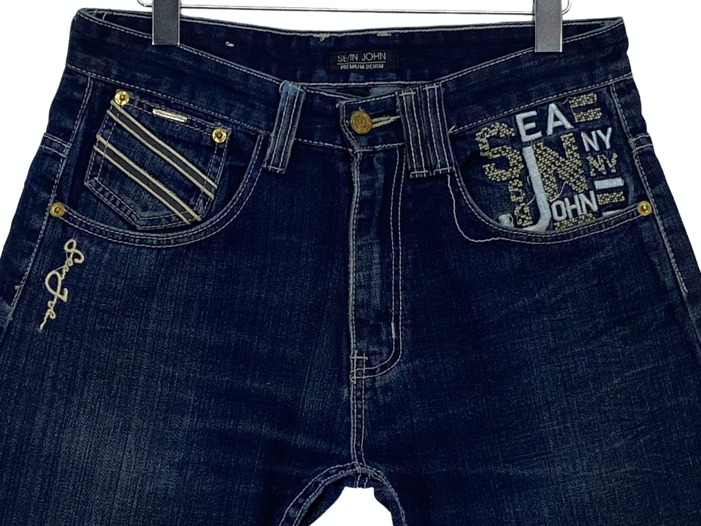 Sean John Sean John Baggy Denim Jeans Embroided Logo Jeans Hip Hop Size US 32 / EU 48 - 7 Thumbnail