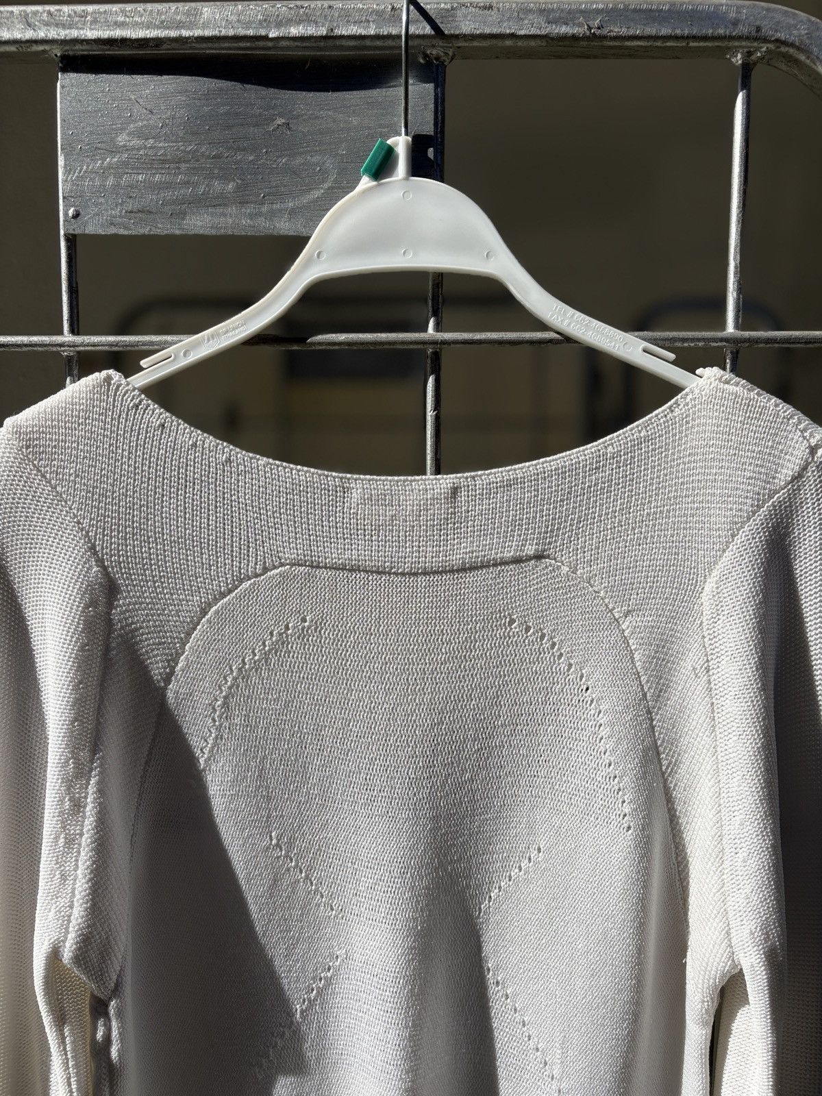 Helmut Lang Helmut Lang white knitted blouse Size S / US 4 / IT 40 - 9 Thumbnail