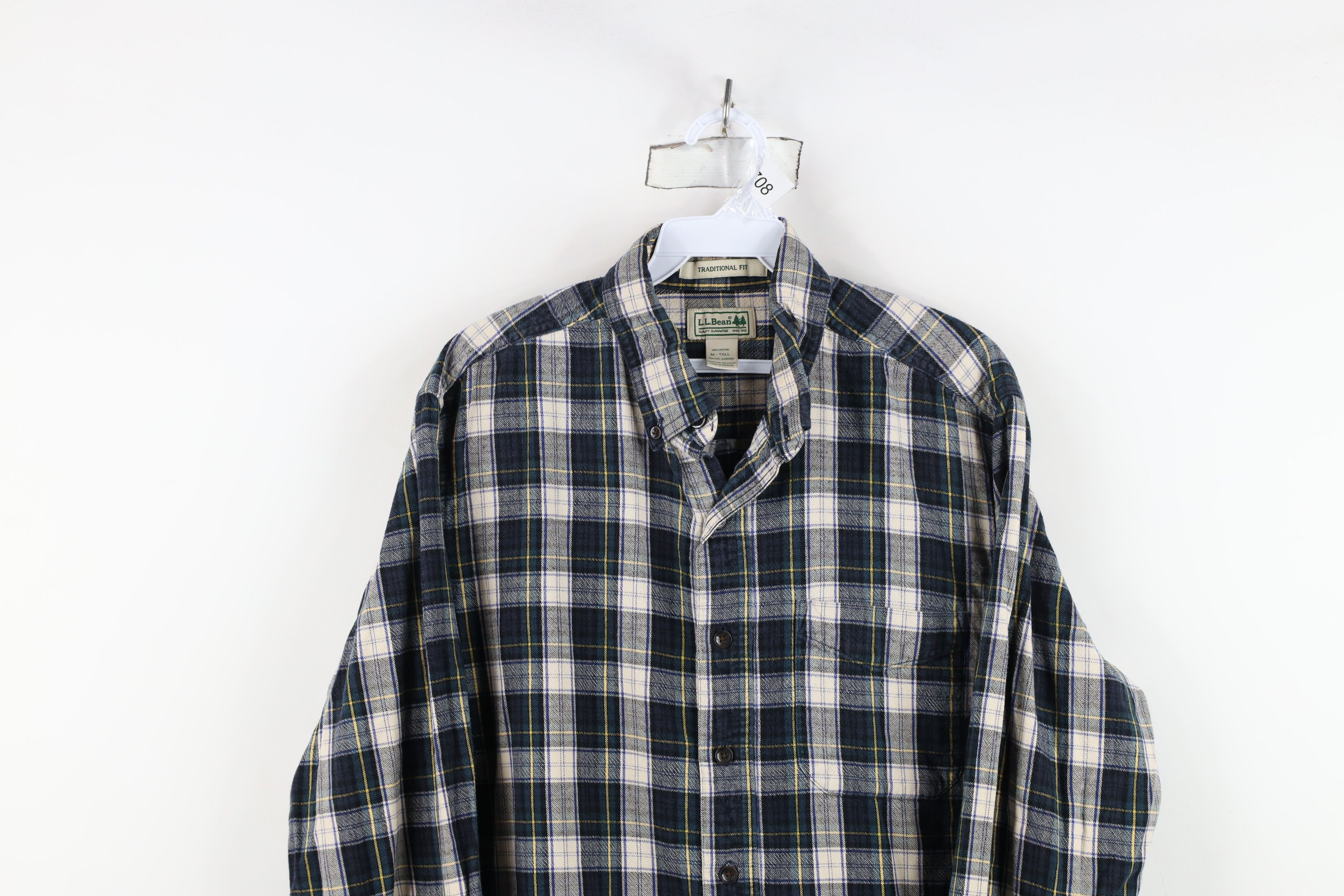L.L. Bean Vintage LL Bean Flannel Collared Button Down Shirt Size US M / EU 48-50 / 2 - 2 Thumbnail