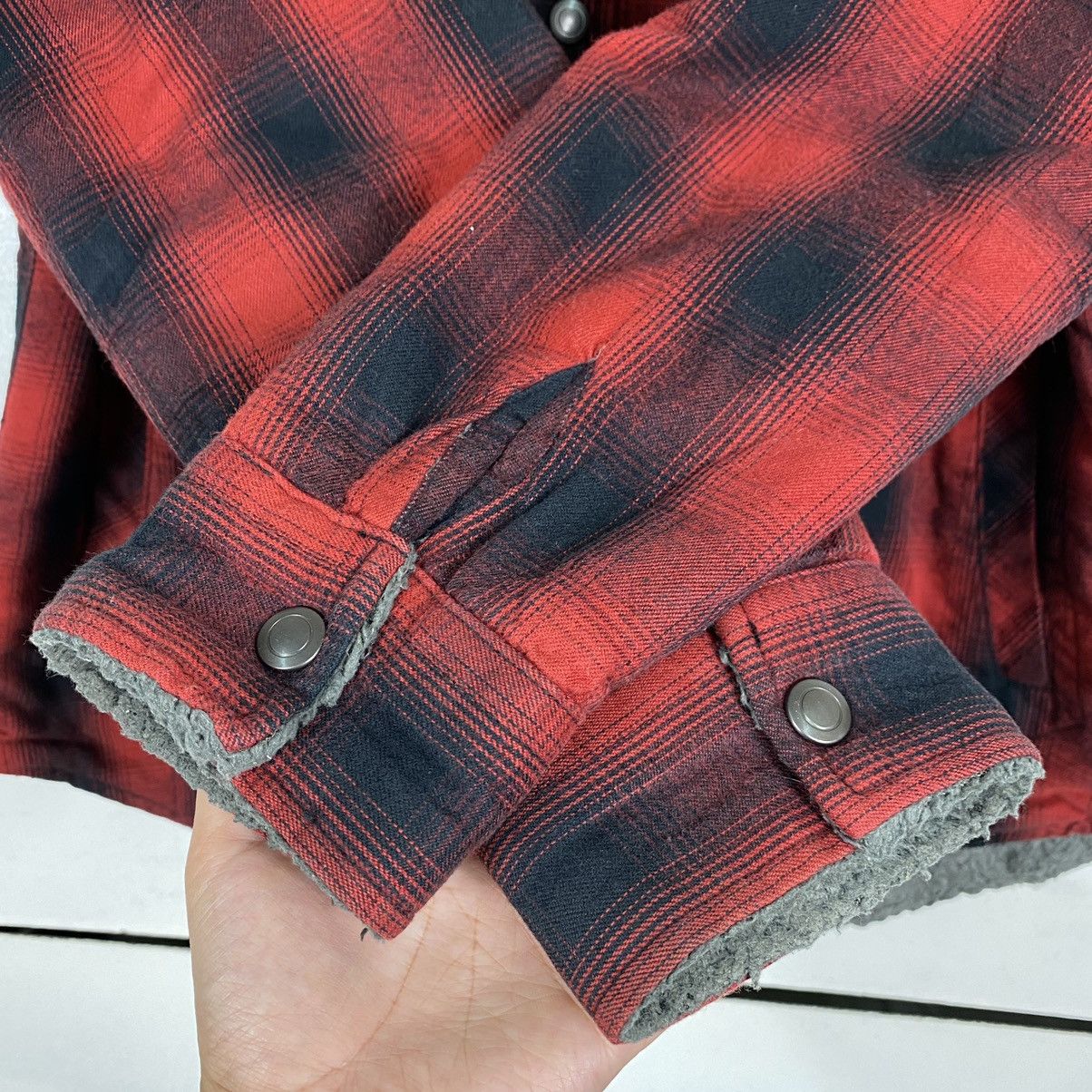 Flannel × Japanese Brand Back Number Flannel fleece hoodie Size US M / EU 48-50 / 2 - 6 Thumbnail