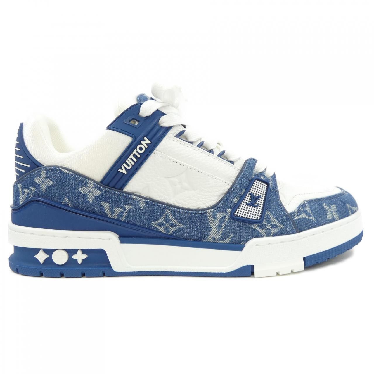 Louis Vuitton Louis Vuitton Louis Vuitton Monogram Denim Calf Sneaker Textile Shoes LV DUTY FREE for USA Size ONE SIZE - 1 Thumbnail