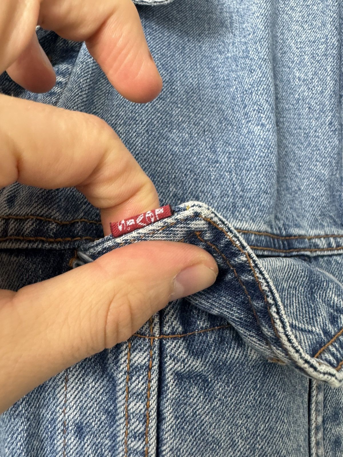 Levi's Levis Vintage Denim Trucker Jacket 70503 90s Jeans Tunisia Size US XL / EU 56 / 4 - 5 Thumbnail