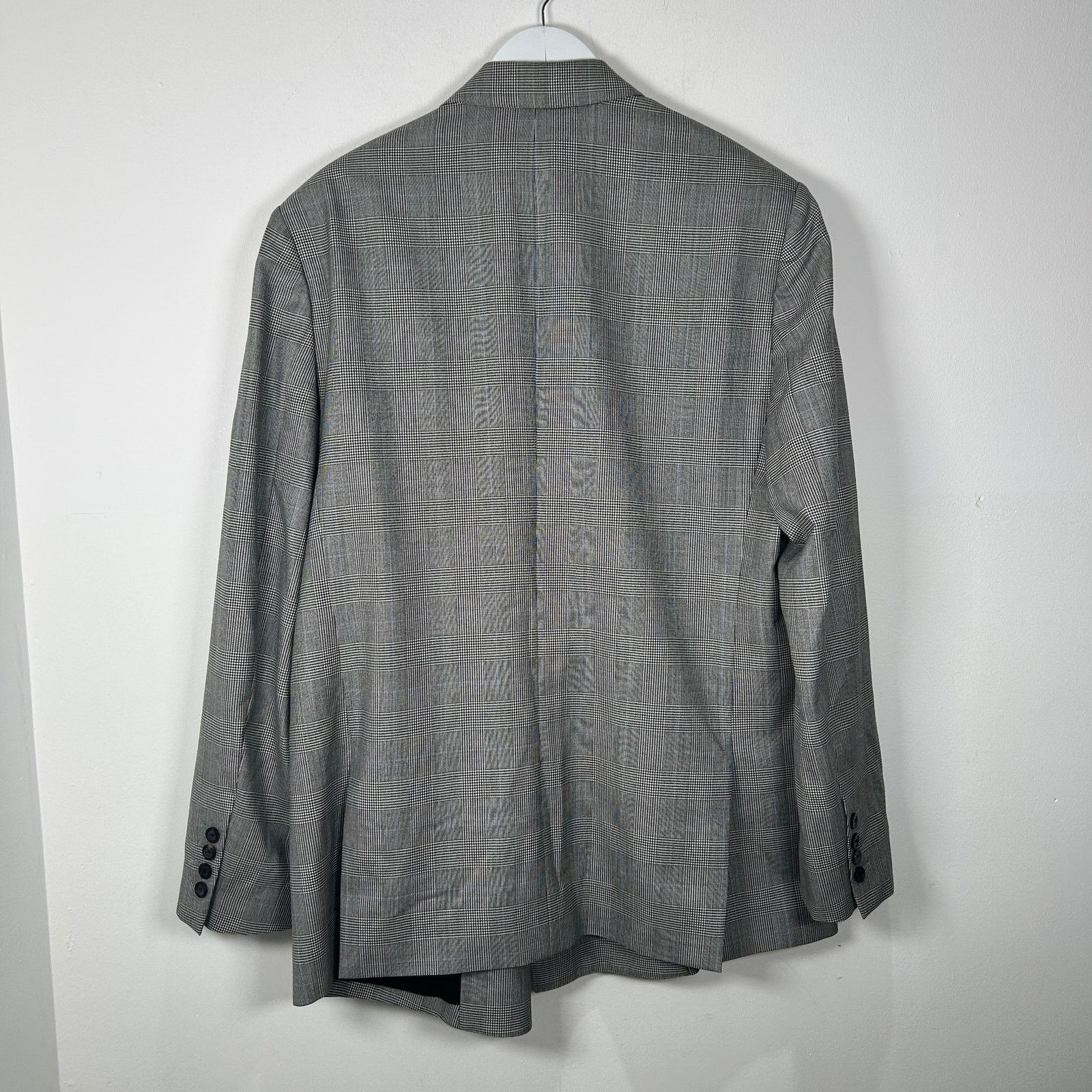 Balenciaga Balenciaga FW21 Grey Checkered Wool Oversized Blazer Size 42 Size 50R - 4 Thumbnail