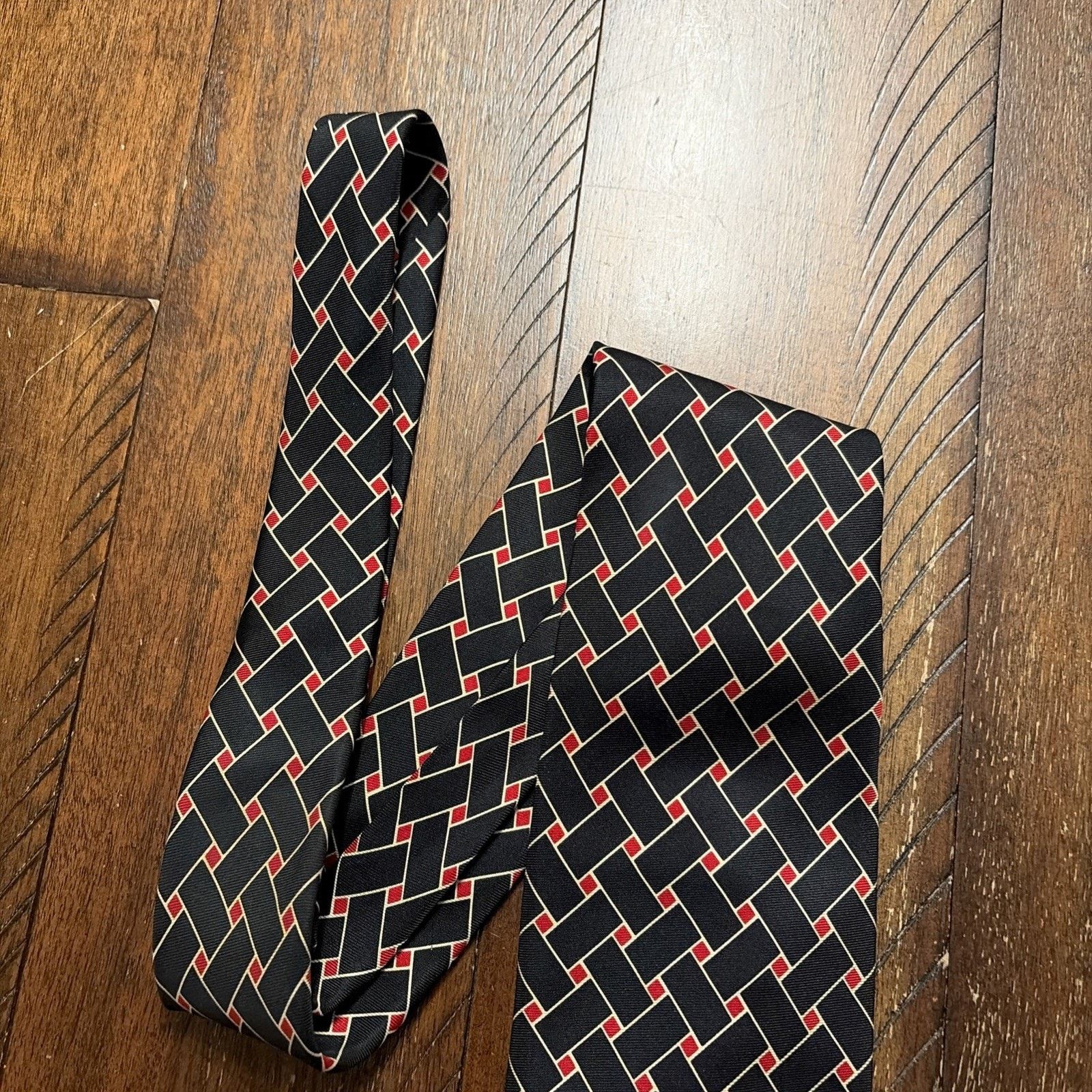 Polo Ralph Lauren Vtg Polo Ralph Lauren Abstract 100% Silk Tie Made By Hand Size ONE SIZE - 3 Thumbnail