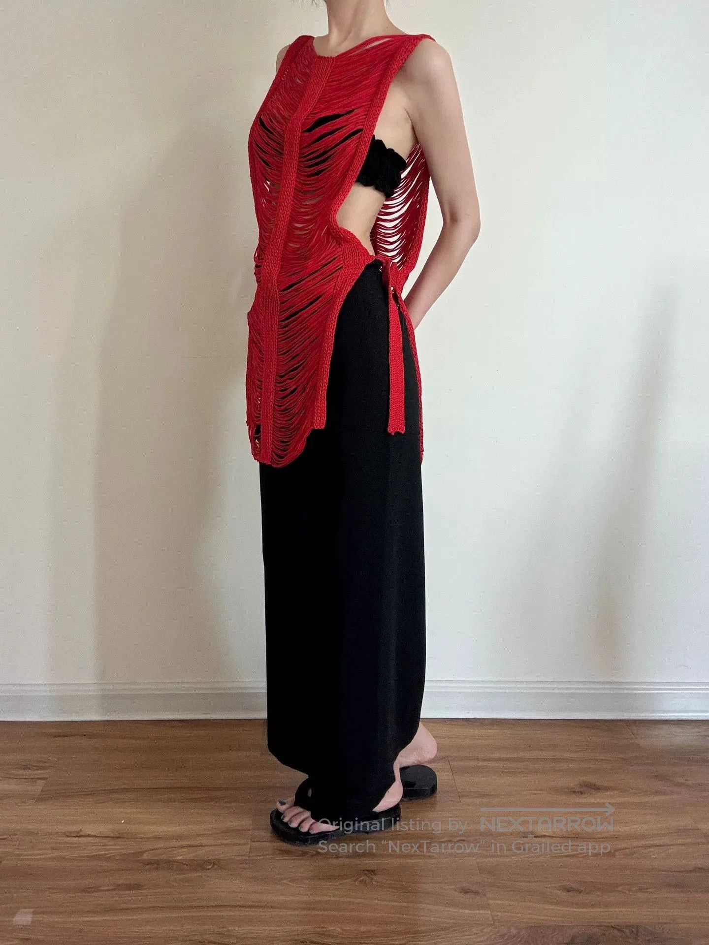 Comme des Garcons Red Knit Top by Limi Feu. Size M / US 6-8 / IT 42-44 - 5 Thumbnail