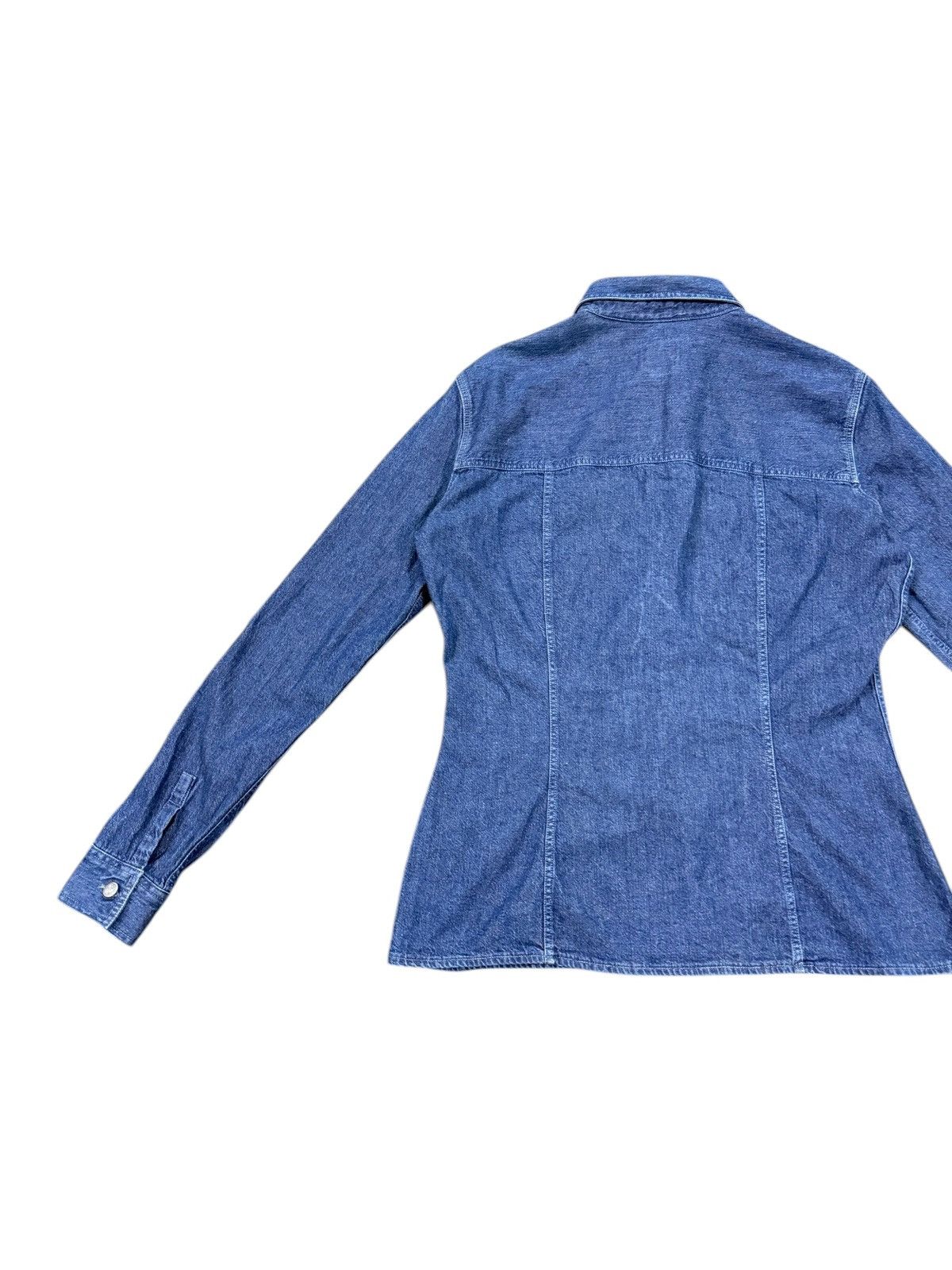 Versace RARE VERSACE WESTERN DENIM SHIRT Size S / US 4 / IT 40 - 10 Thumbnail