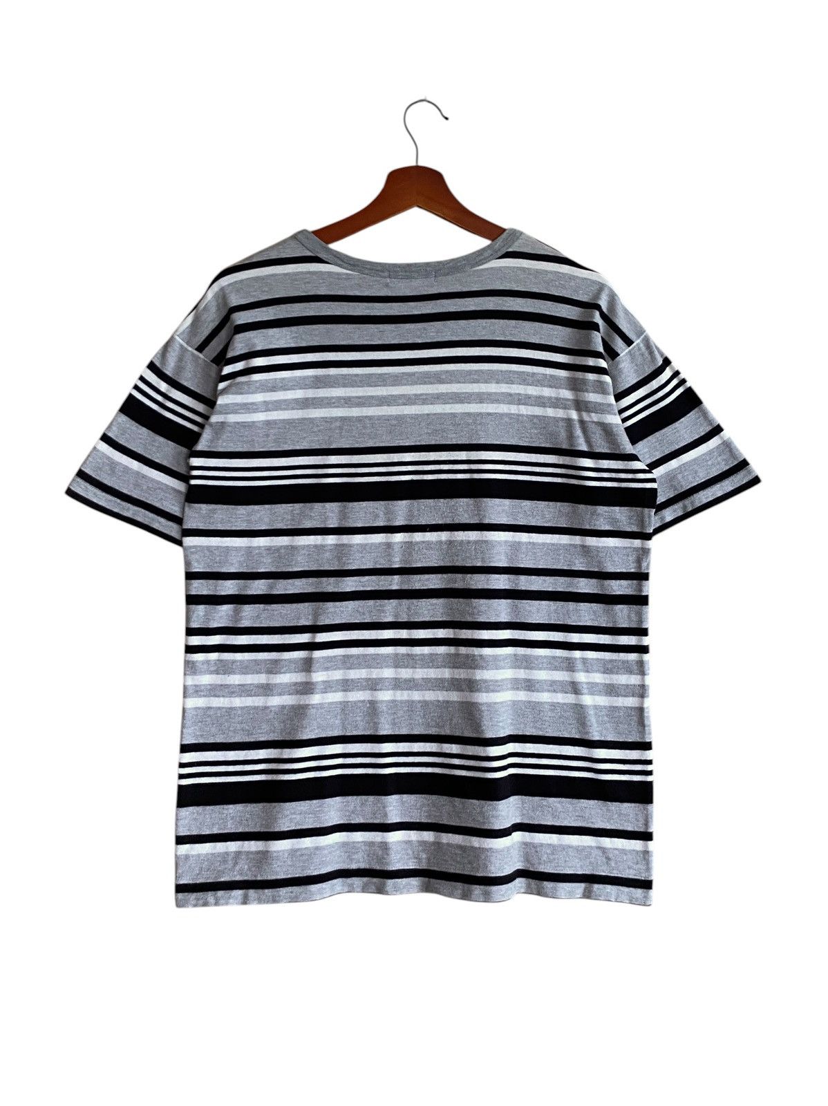 Issey Miyake Vintage Japanese Brand Issey Miyake Striped T-shirt 1990s Size US M / EU 48-50 / 2 - 2 Thumbnail