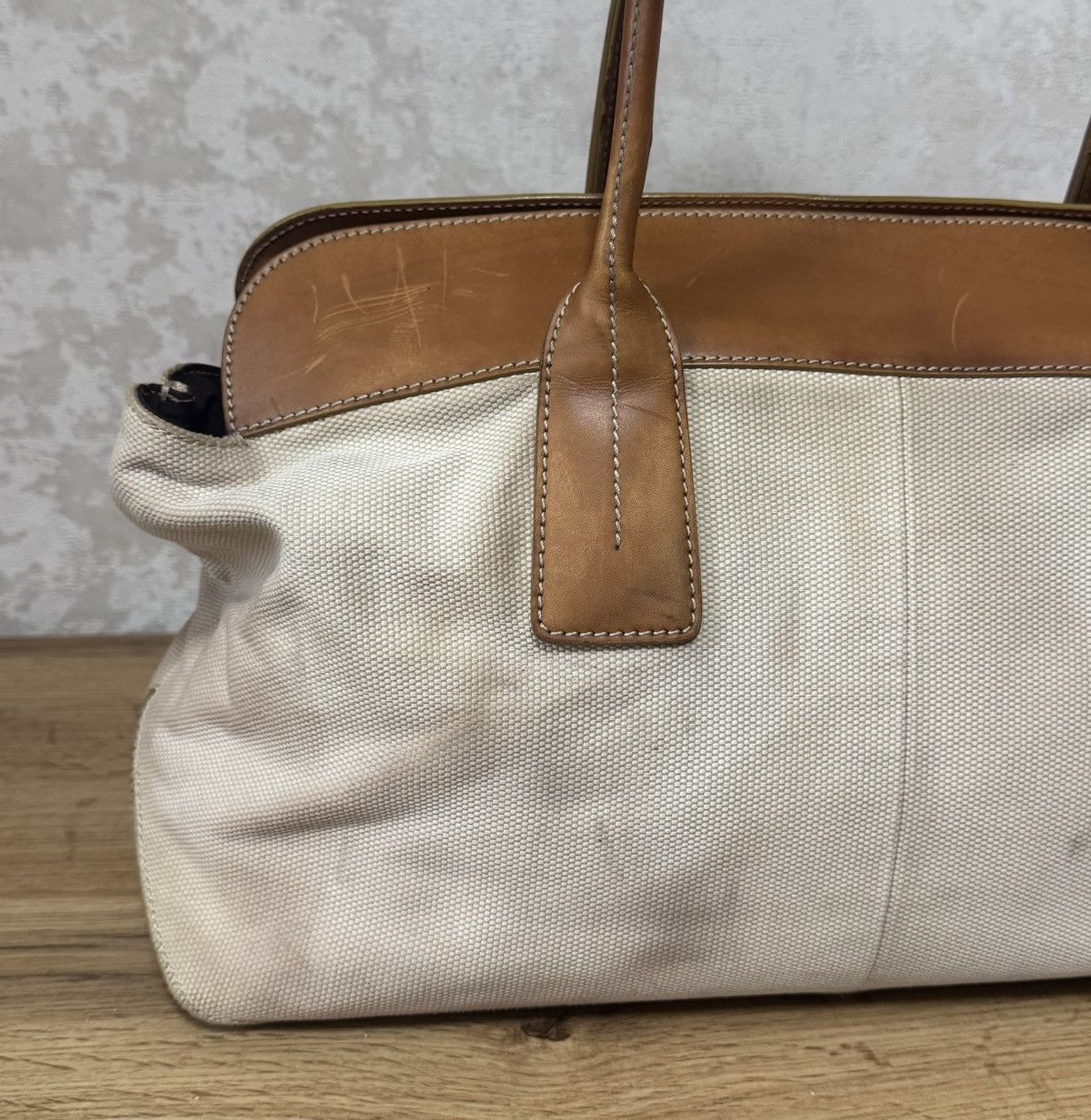 Tod's Tods Canvas Leather Tote Bag Size ONE SIZE - 5 Thumbnail