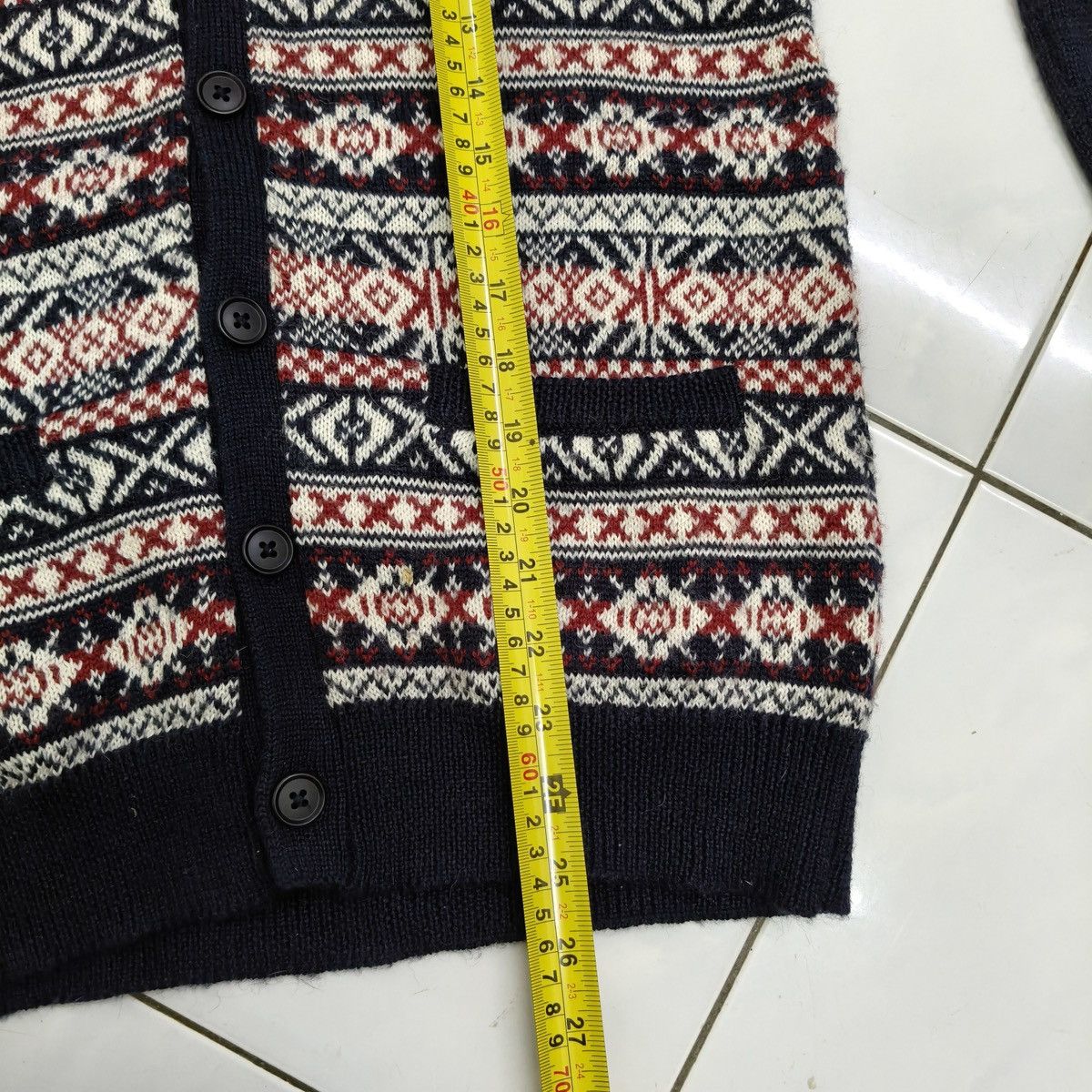The Difference Vintage The Difference Rupert Patterned Knit Cardigan Button Size M / US 6-8 / IT 42-44 - 17 Thumbnail