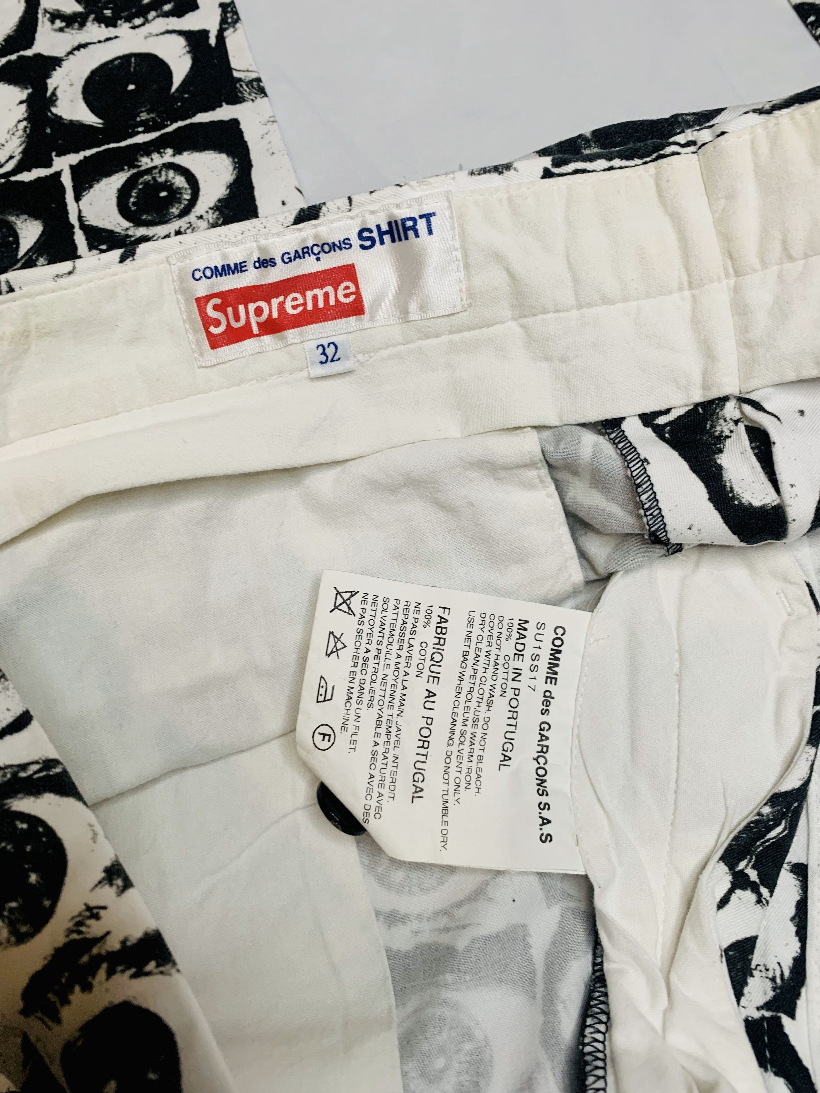 Supreme Supreme SS17 CDG Eyes Trousers (32) Size US 32 / EU 48 - 2 Thumbnail