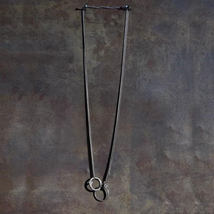 Werkstatt Munchen Werkstatt Munchen M3908 Engraved Double Spring Snake Chain Size ONE SIZE - 2 Thumbnail