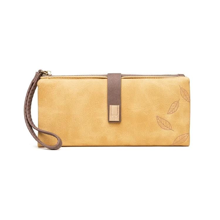 Other Womens Retro PU Leather Long Wallet Leaf Print Size ONE SIZE - 1 Thumbnail