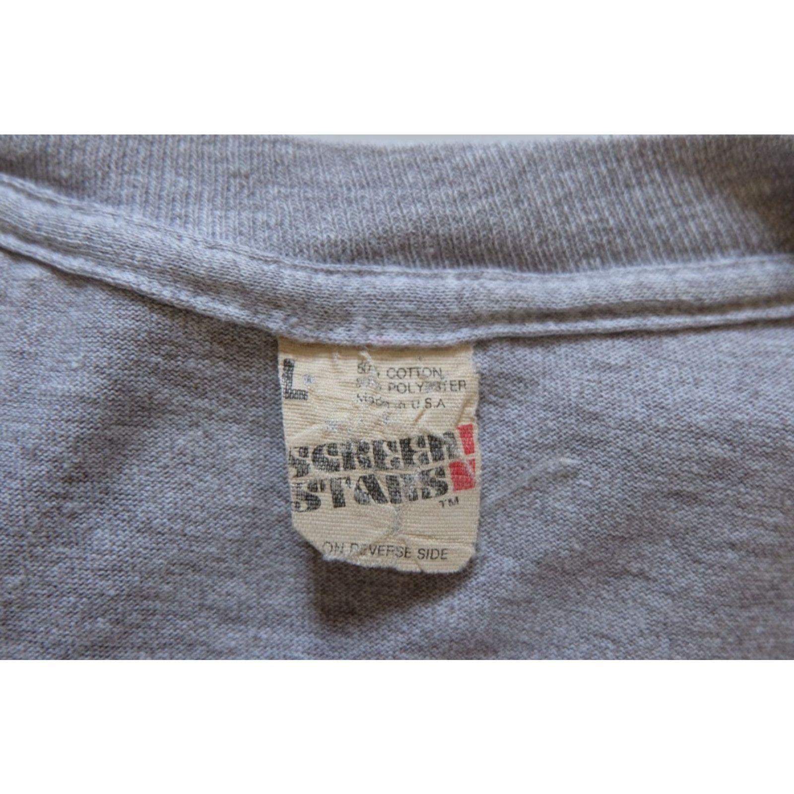 Vintage USA MADE SCREEN STARS LAKE OUTDOOR BOATING VTG 70s 80s SINGLE STITCH T SHIRT SZL Gray Unisex Cotton Screen Stars Graphic Tee Sportswear/Beach Men SZ L Size US L / EU 52-54 / 3 - 6 Thumbnail