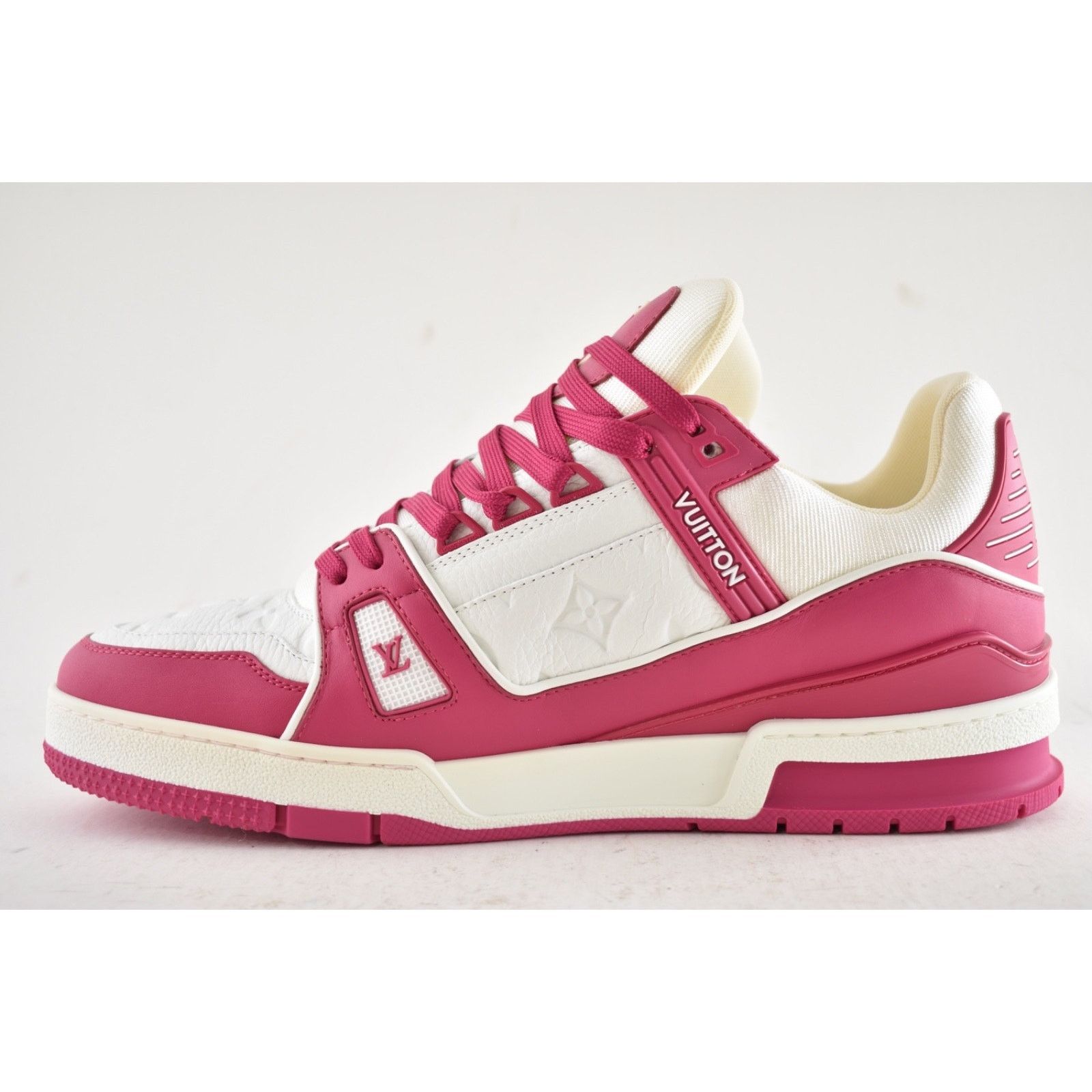 Louis Vuitton Louis Vuitton Fuchsia Pink White Empreinte Low Top Trainer Size US 9 / EU 42 - 11 Thumbnail