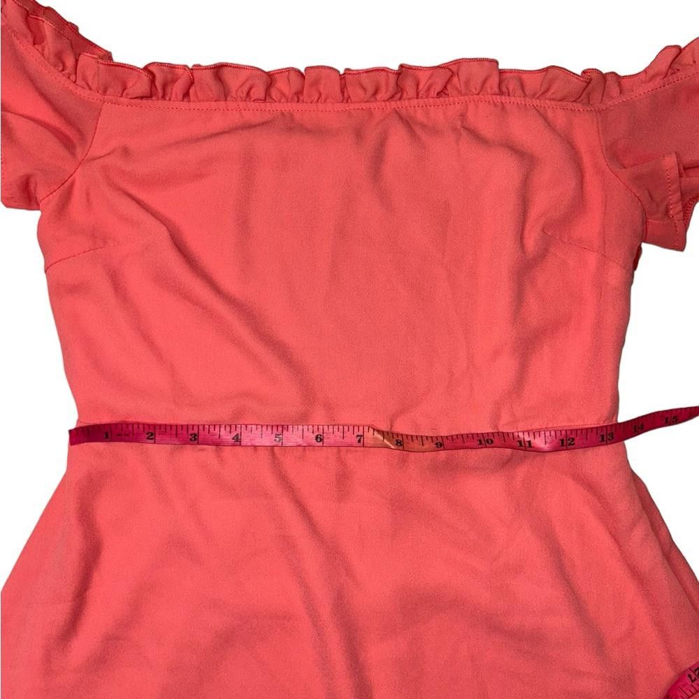 REVOLVE superdown Dulipa Ruffle Off Shoulder Salmon Mini Dress M Size M / US 6-8 / IT 42-44 - 6 Thumbnail