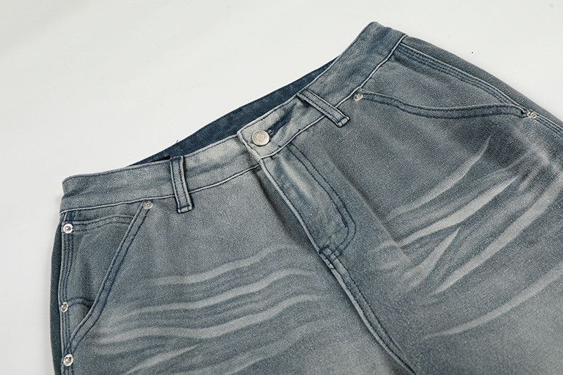 Jean American retro street style washed denim jeans for men Size US 32 / EU 48 - 3 Thumbnail