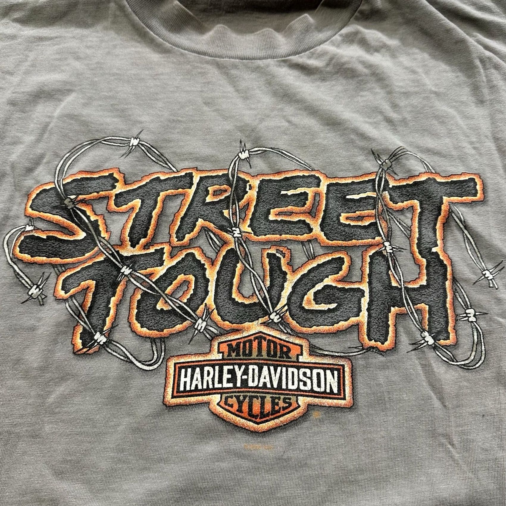 Harley Davidson VINTAGE Harley-Davidson Shirt Mens XL Gray Cotton Graphic Print Short Sleeve Crew Neck 2000s Biker Motorcycle Size US XL / EU 56 / 4 - 2 Thumbnail