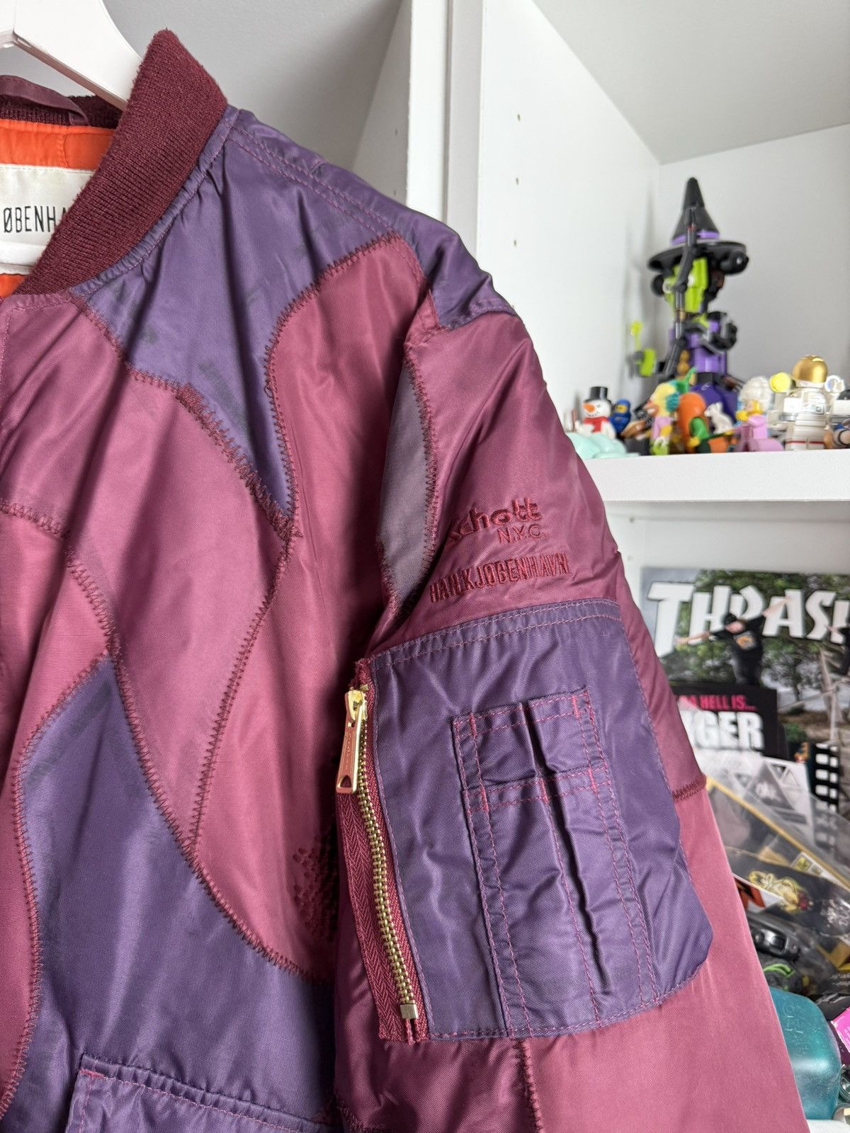 Han Kjobenhavn × Schott Schott x Han Kjøbenhavn patchwork MA-1 military bomber jacket Size US L / EU 52-54 / 3 - 4 Thumbnail