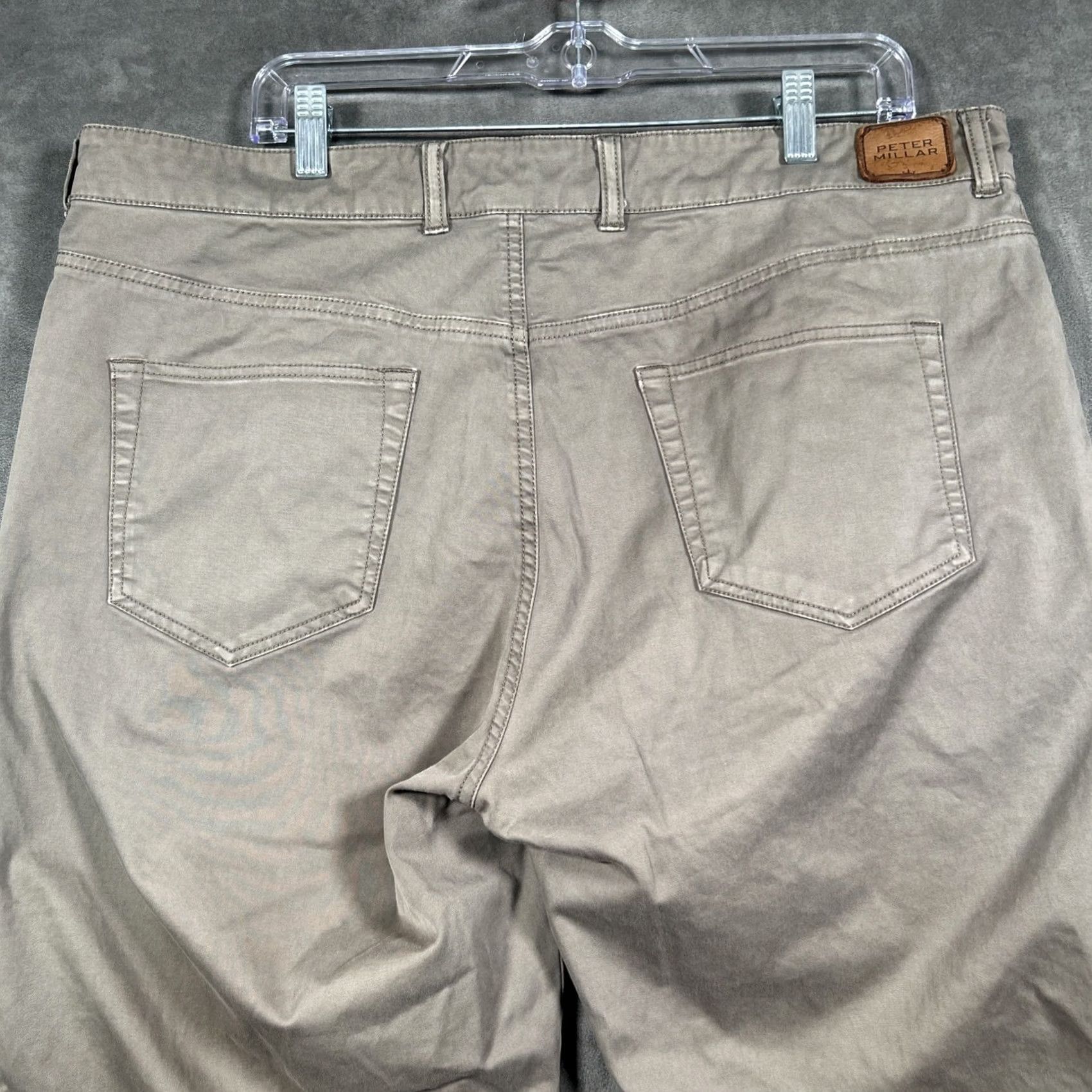 Peter Millar Peter Millar Mens 38x32 Taupe Stretch 5 Pocket Pants Casual Business Travel Size US 38 / EU 54 - 7 Thumbnail