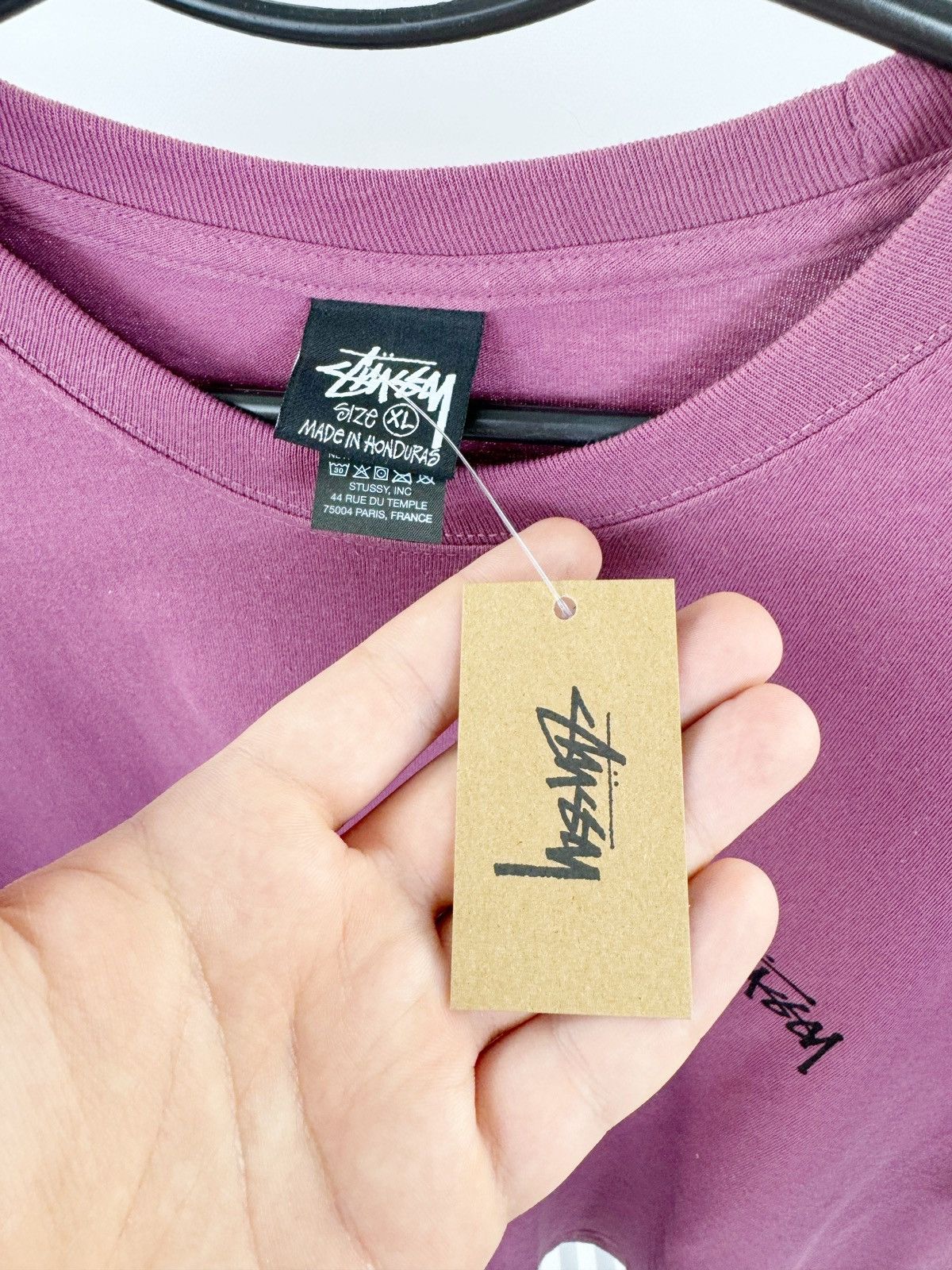 Designer × Hypebeast × Stussy Stussy Basic Berry T-shirt Size US XL / EU 56 / 4 - 12 Thumbnail