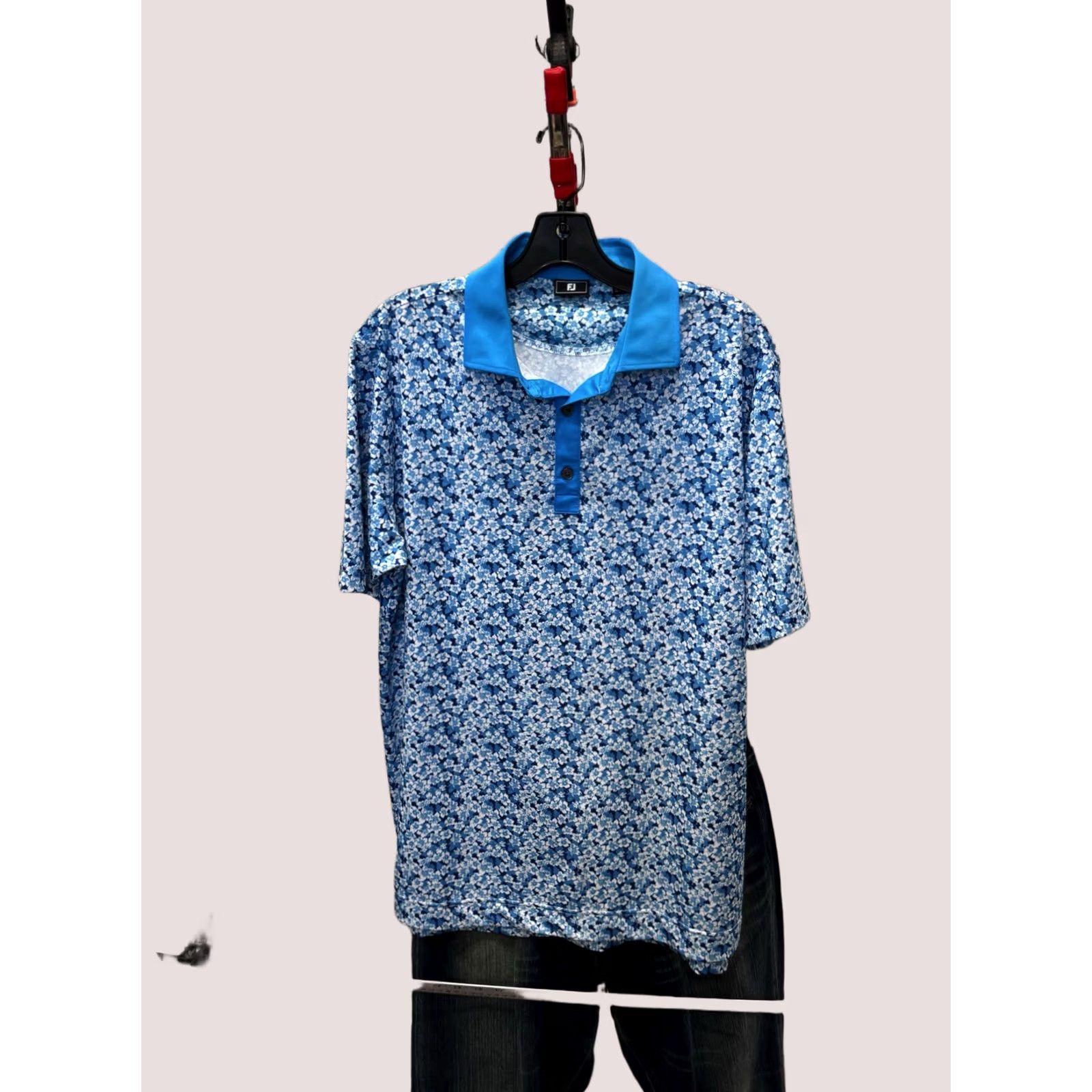 Footjoy Footjoy Polo Shirt Men Medium M Bright Blue Floral 1946 Golf POLO SHIRT Multicolor, 1946 Theme, Casual Colorful Footjoy Mens Polo Shirt Size US M / EU 48-50 / 2 - 1 Thumbnail