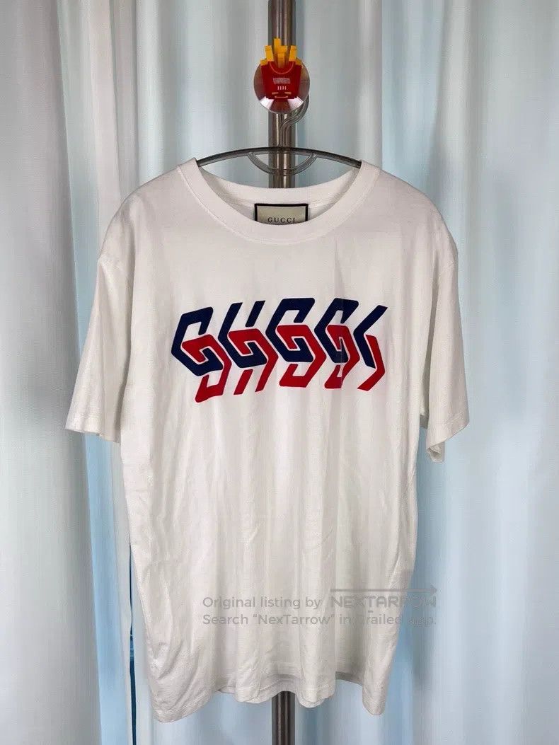 Gucci White mirrored letter short sleeves