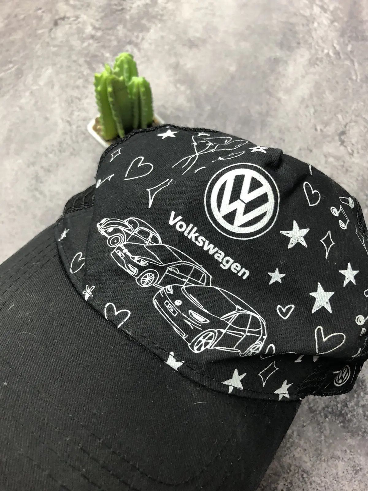 Racer Worldwide VOLKSWAGEN Racing Cap Hat Big Center Logo Monogram Streetwea Size ONE SIZE - 2 Thumbnail