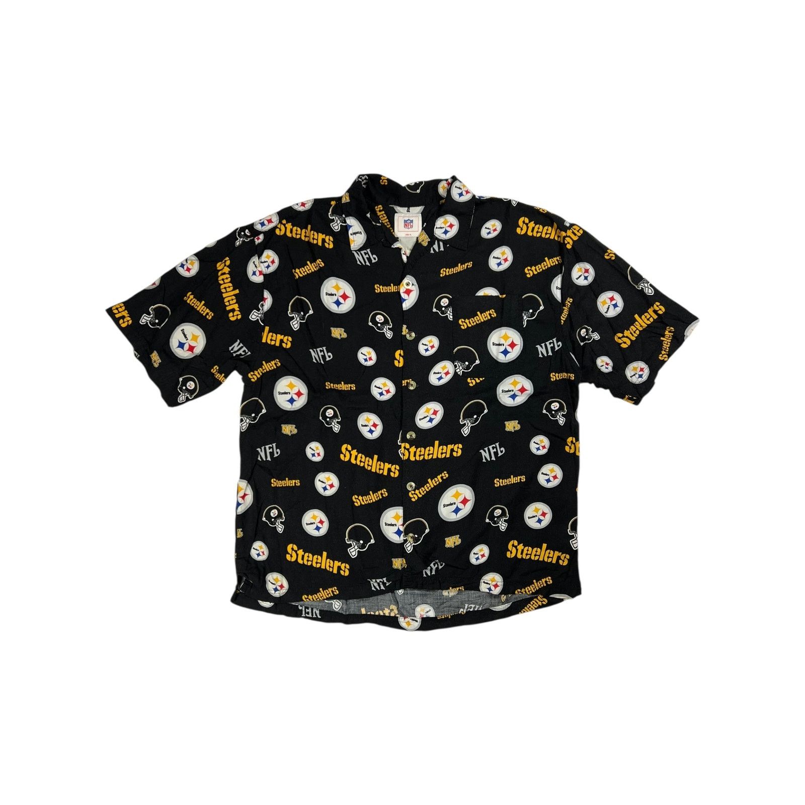 NFL × Vintage Vintage Y2K Pittsburgh Steelers NFL all over print Hawaiian Size US XL / EU 56 / 4 - 1 Thumbnail