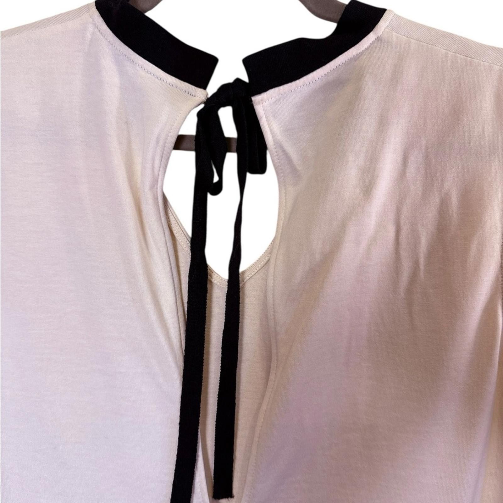 Marni Marni Modern Cream Black Sleeveless Cotton Mini Dress Sz 42 Size L / US 10 / IT 46 - 4 Thumbnail