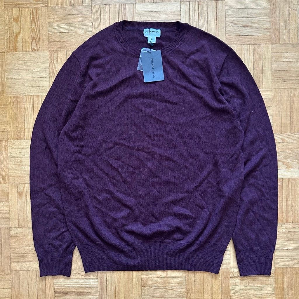Spier & Mackay Merino Wool Sweater Burgundy Size Large NWT