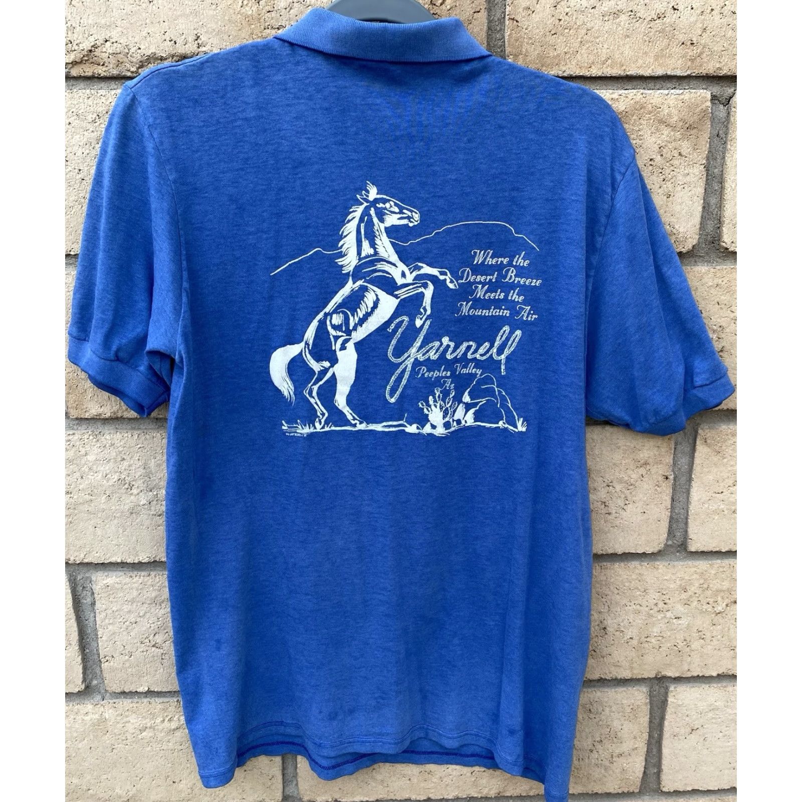 Vintage VINTAGE Stedman Polo Shirt Graphic Western Cowboy Horse L Men’s Blue Cotton Blend Size L Size US L / EU 52-54 / 3 - 3 Thumbnail
