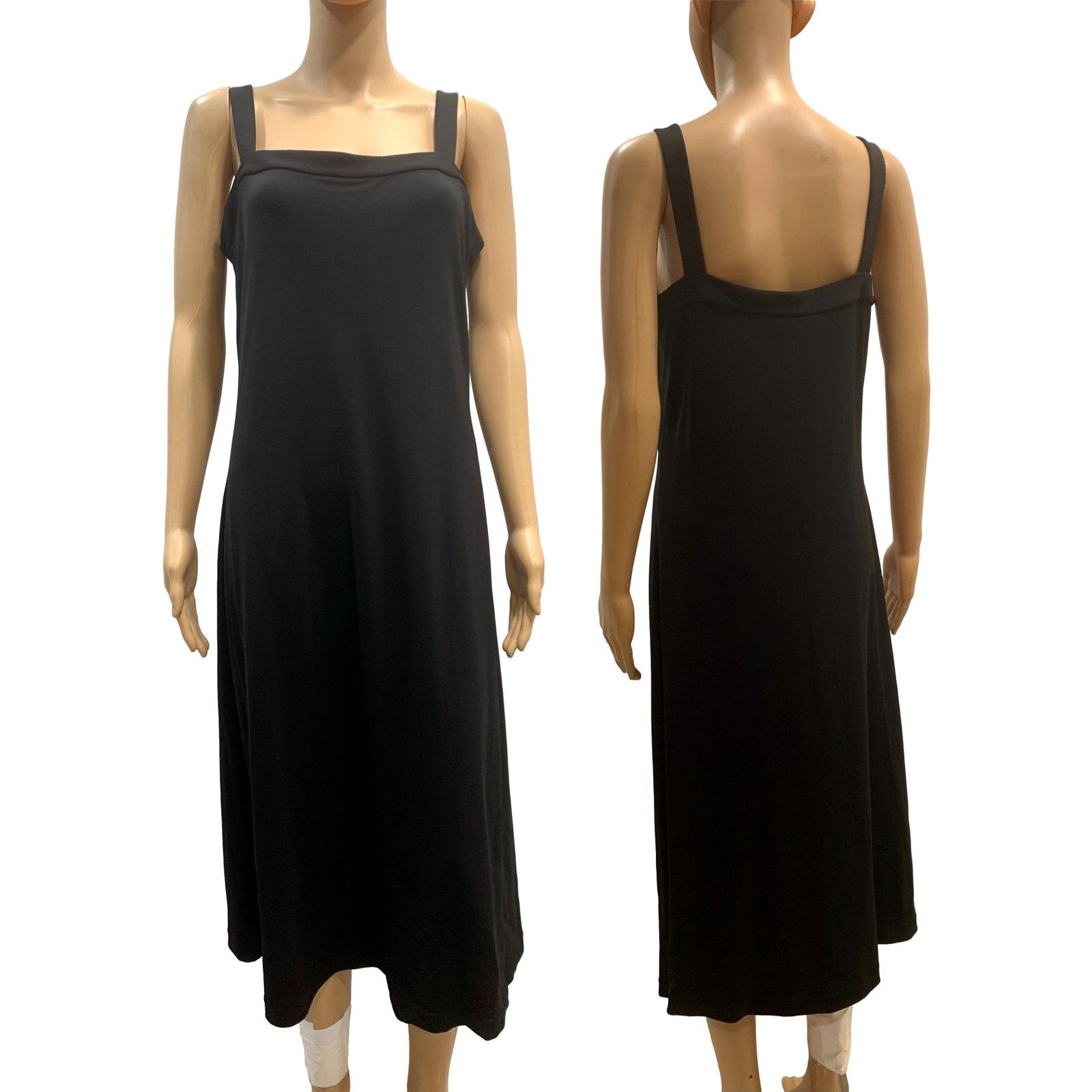 Calvin Klein NWT Calvin Klein Black Sleeveless Slinky Midi Dress | M Size M / US 6-8 / IT 42-44 - 2 Thumbnail