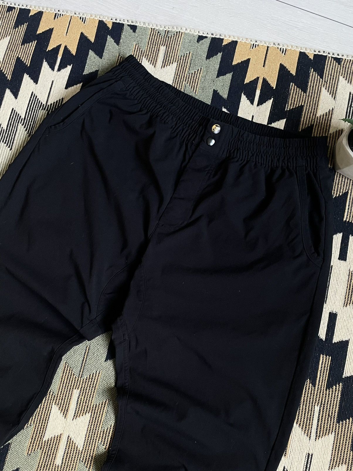 Nike × Vintage Vintage Nike Nylon Drill Black Jogger Pants Size US 34 / EU 50 - 4 Thumbnail