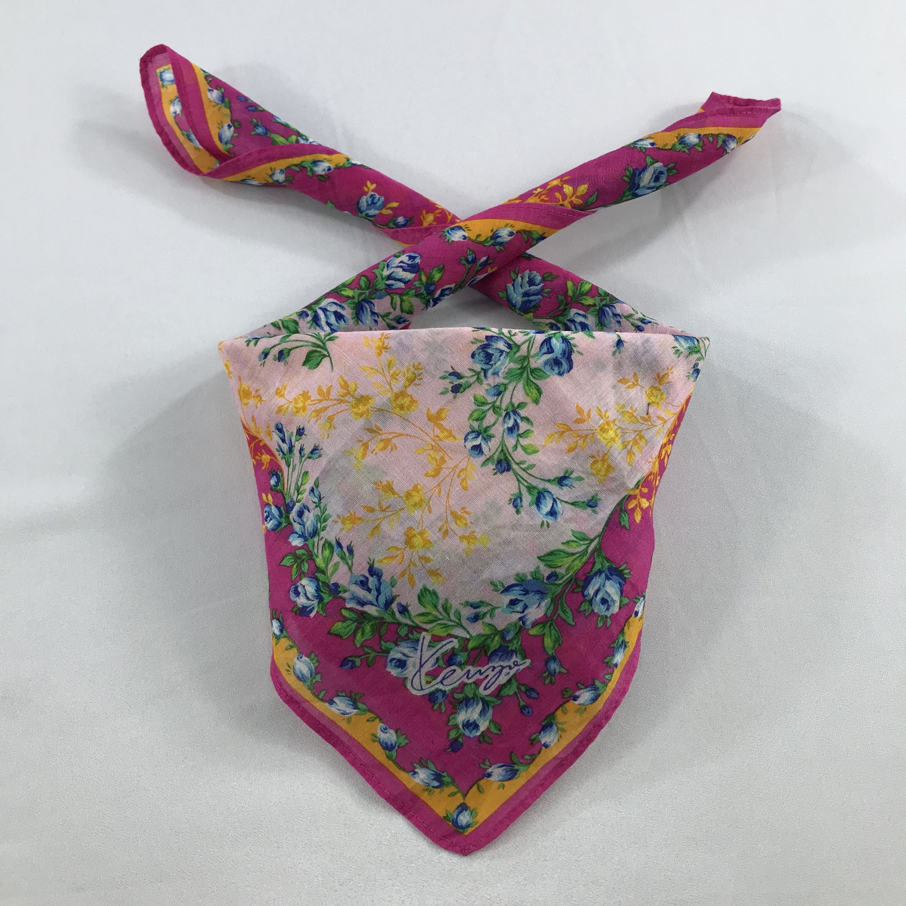 Kenzo × Vintage Kenzo Bandana / Handkerchief / Neckerchief - S2690 Size ONE SIZE - 3 Thumbnail