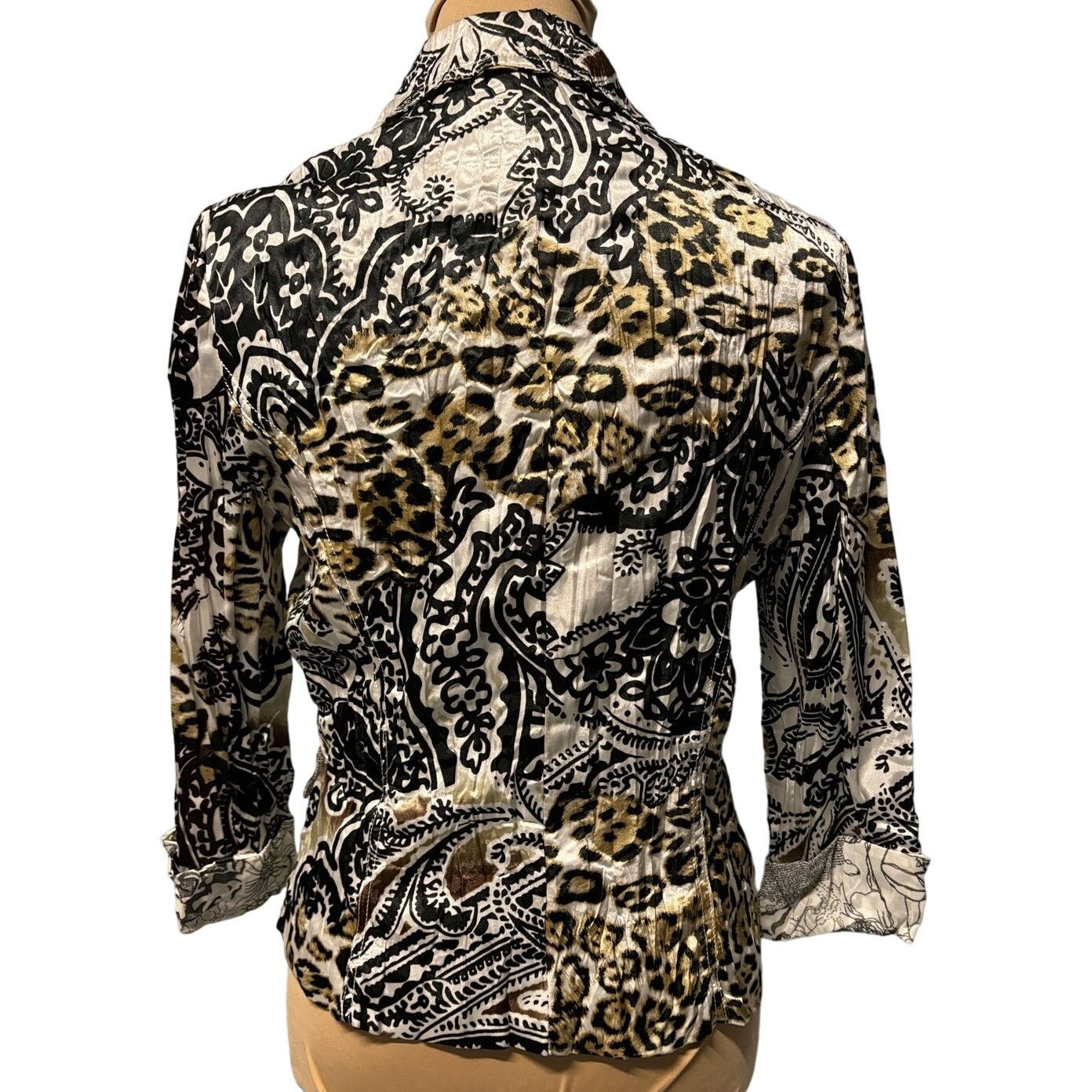 Alberto ALBERTO MAKALI Women’s Abstract Animal Print Jacket |Size 10 Size L / US 10 / IT 46 - 2 Thumbnail