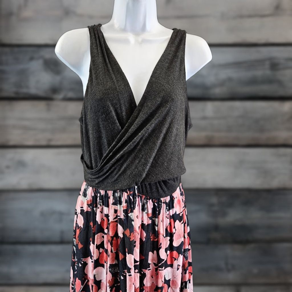Loft LOFT Ann Taylor Womens Dress M Floral Sleeveless V-Neck Short Multicolor 90s? (No, remove) Size M / US 6-8 / IT 42-44 - 1 Thumbnail