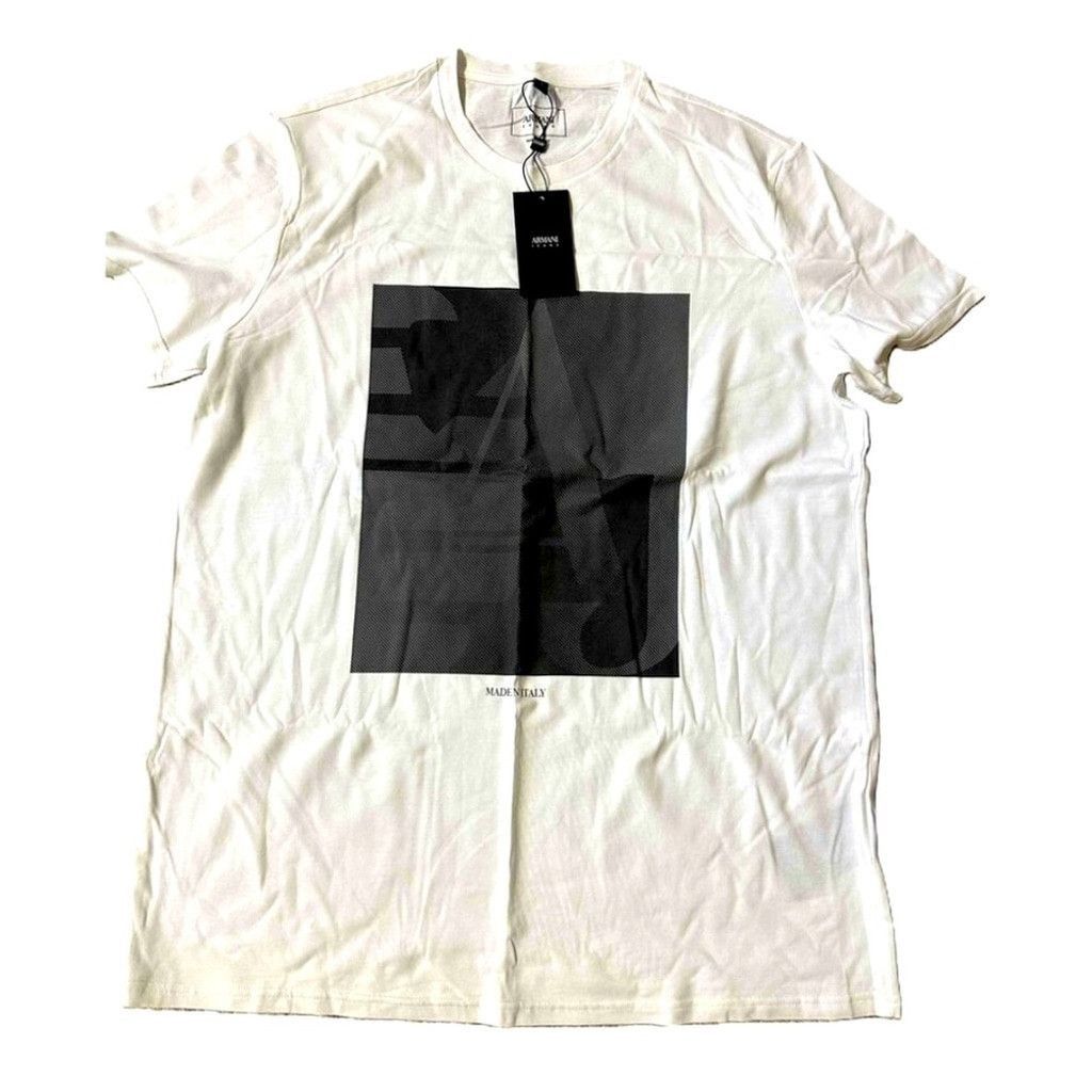 Emporio Armani Armani Jeans Made in Italy Graphic T-Shirt Statement Tee XL Size US XL / EU 56 / 4 - 3 Thumbnail