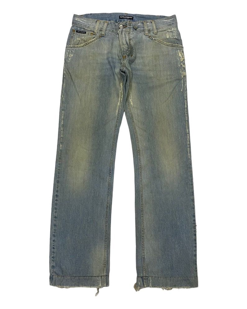 Dolce & Gabbana × Vintage Dolce & Gabbana Zipper Pocket Distressed Denim Jeans Size US 33 - 3 Thumbnail
