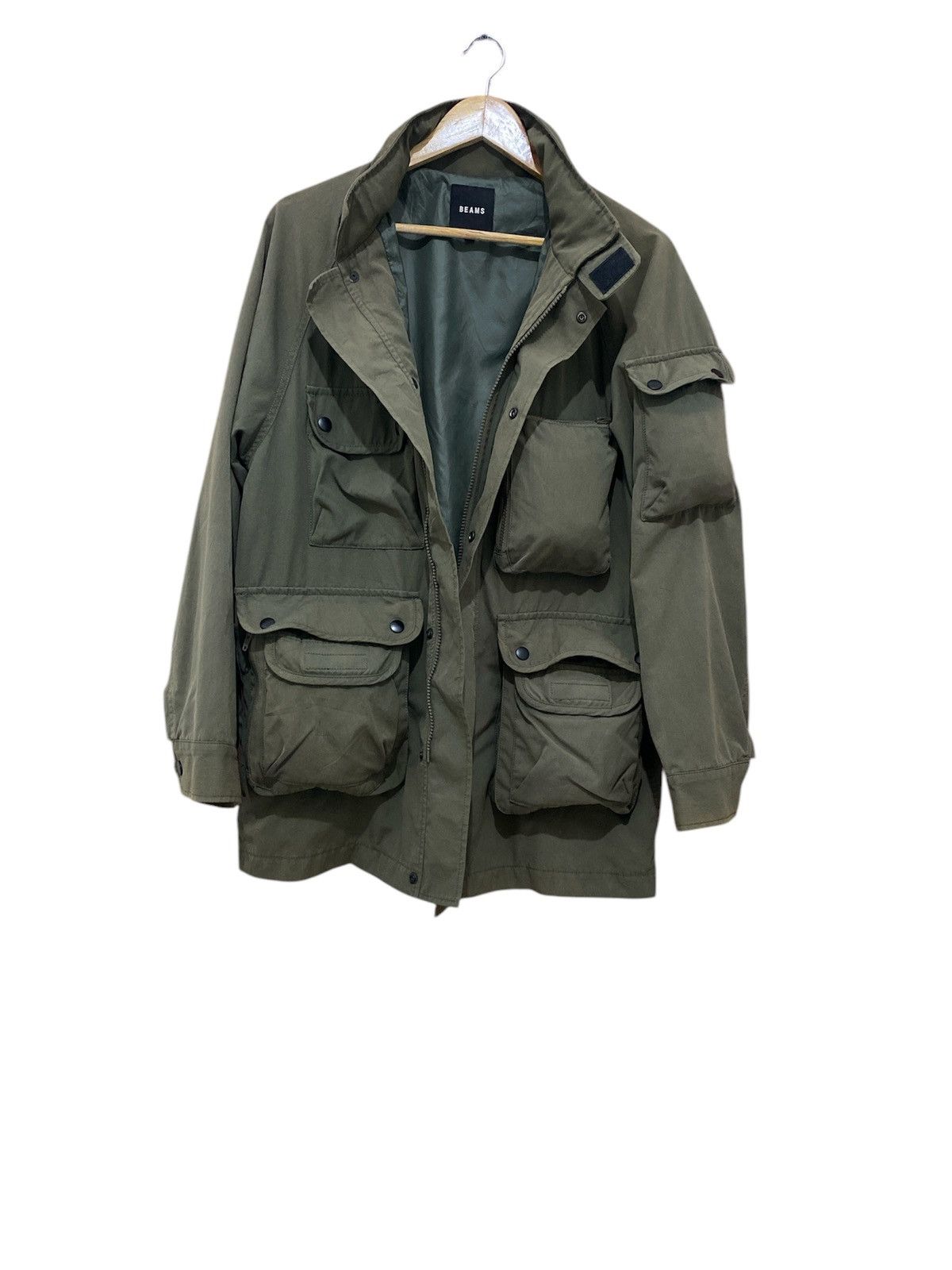 Beams Plus × Japanese Brand × L.L. Bean Rare Design Beams Multi Pocket 14 Blouson Jacket Olive Green Size US S / EU 44-46 / 1 - 3 Thumbnail