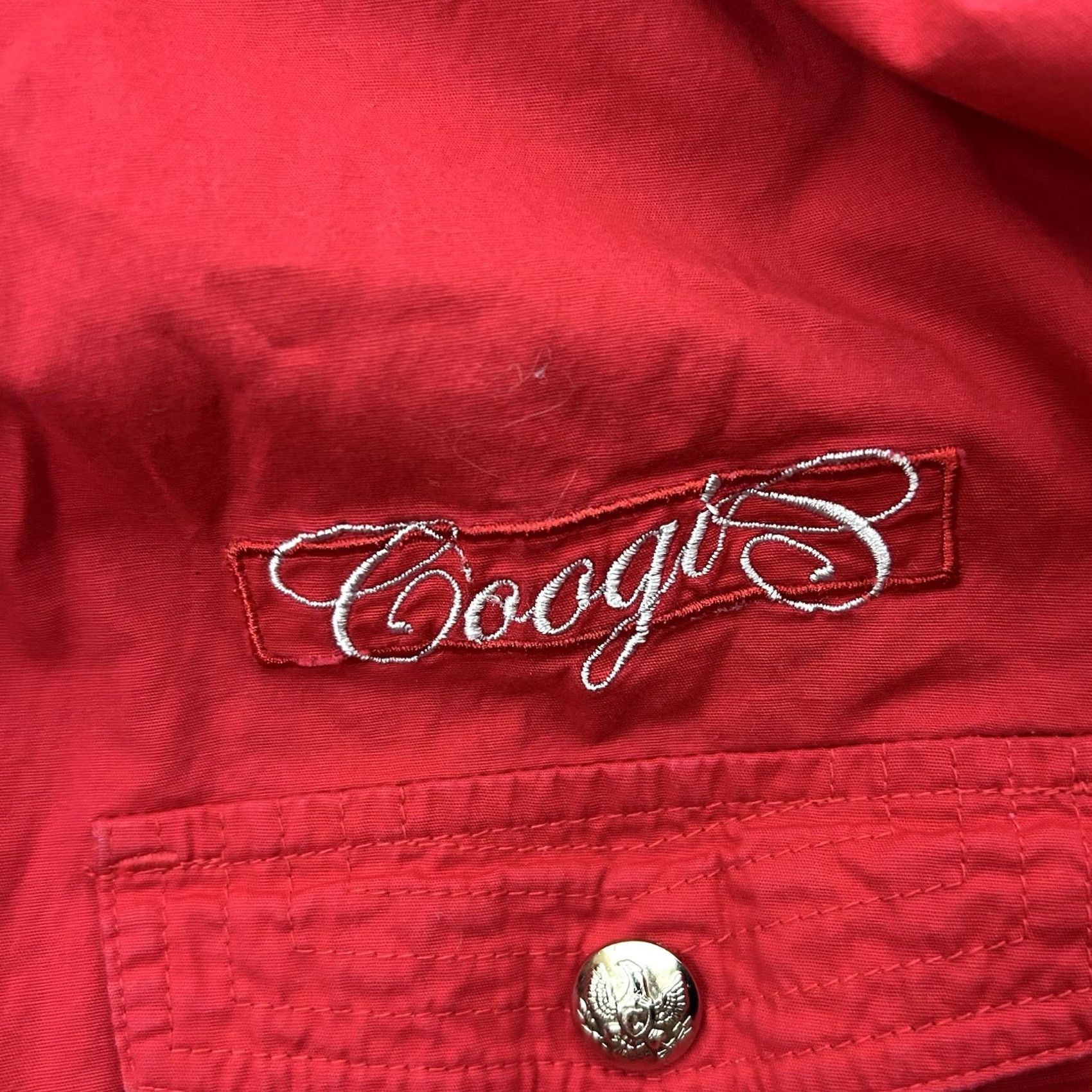 Coogi VINTAGE COOGI Womens 2X Shirt Snaps Front Rhinestone Logo Red Belted 90s Hip Hop Y2K Streetwear Womens Size XXL / US 16-18 / IT 52-54 - 5 Thumbnail