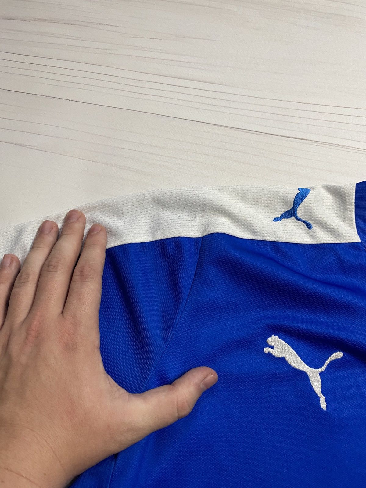 Puma × Vintage Puma Grasshoppers Club Zűrich 2015/16 home soccer jersey y2k Size US M / EU 48-50 / 2 - 14 Thumbnail