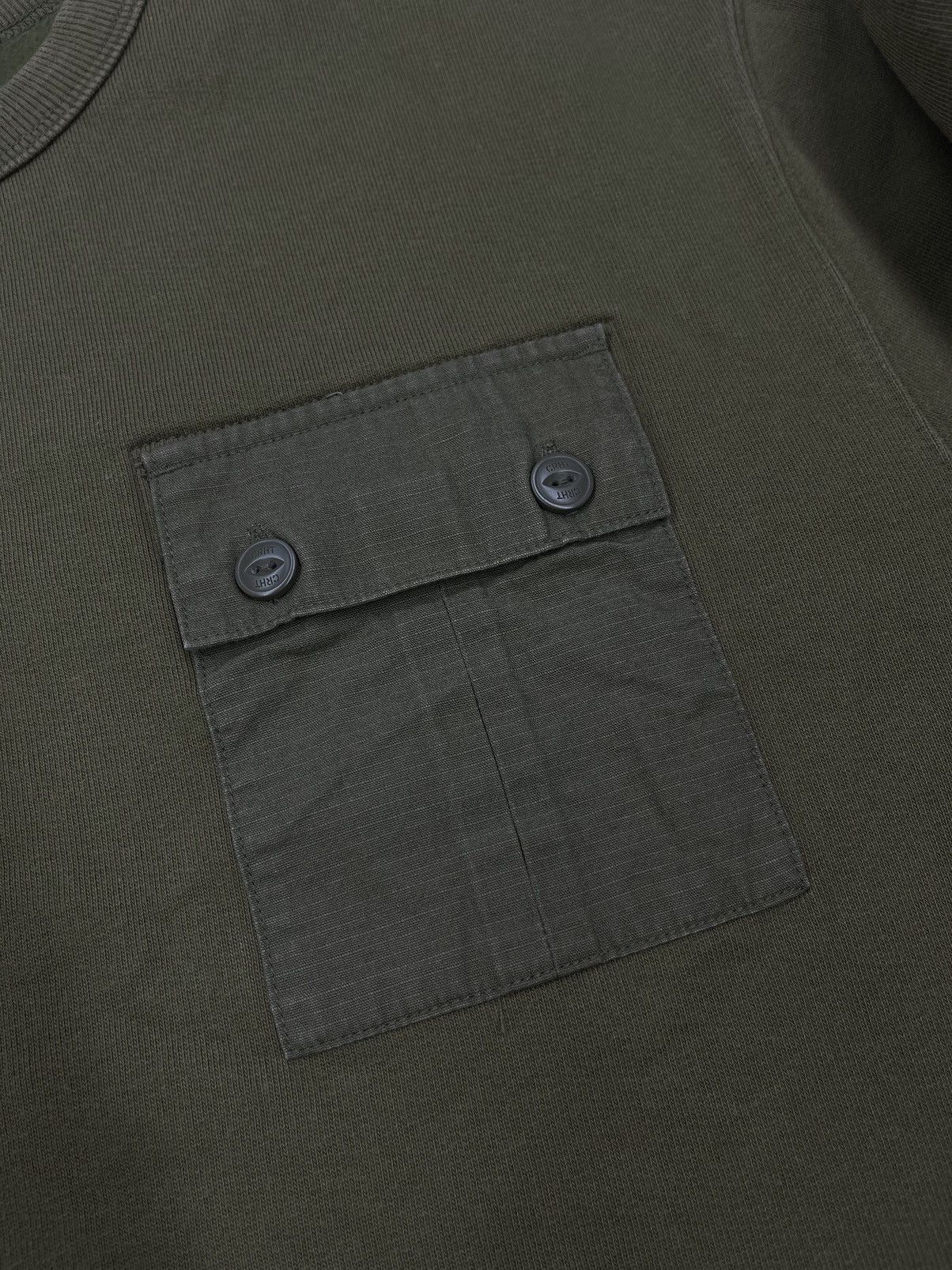 Carhartt Mens Carhartt Military Pocket Sweatshirt Khaki Y2K Size US M / EU 48-50 / 2 - 4 Thumbnail