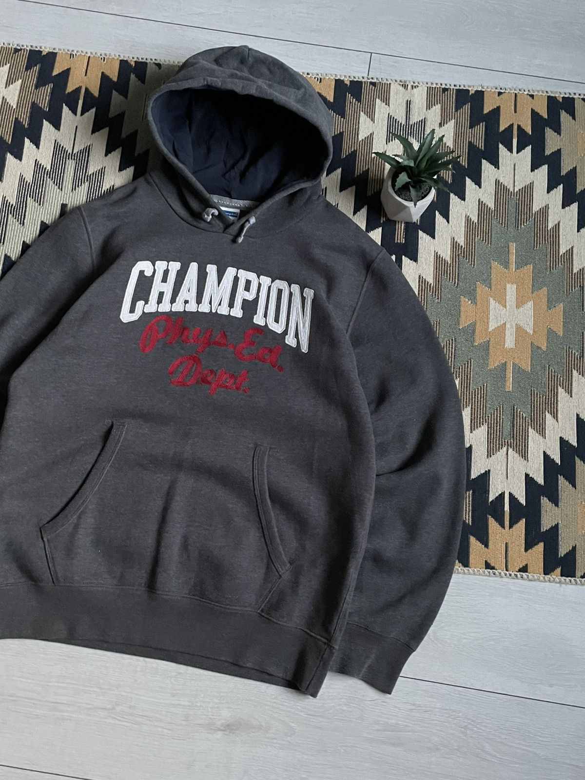 Champion × Vintage Vintage Champion Big Logo Hoodie Size US XL / EU 56 / 4 - 3 Thumbnail