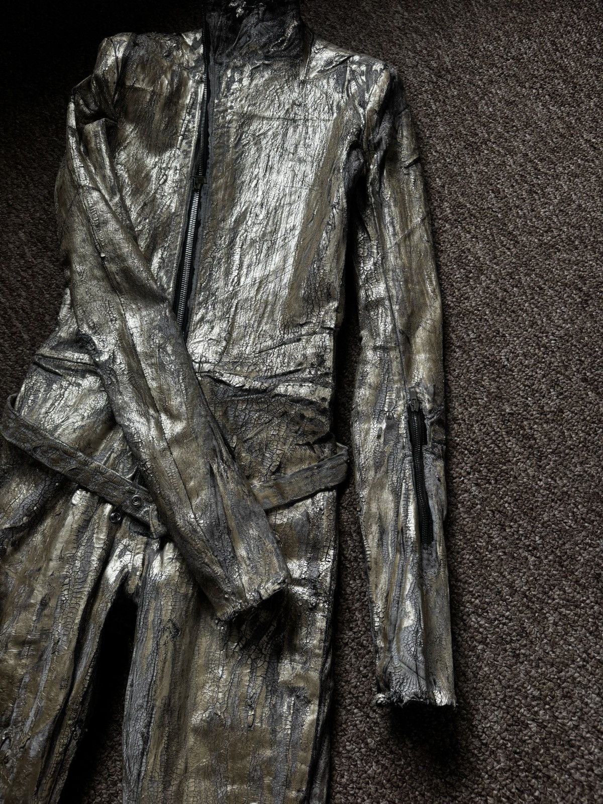 Rick Owens RARE RICK OWENS GOLD GARY JUMPSUIT Size US 32 / EU 48 - 10 Thumbnail